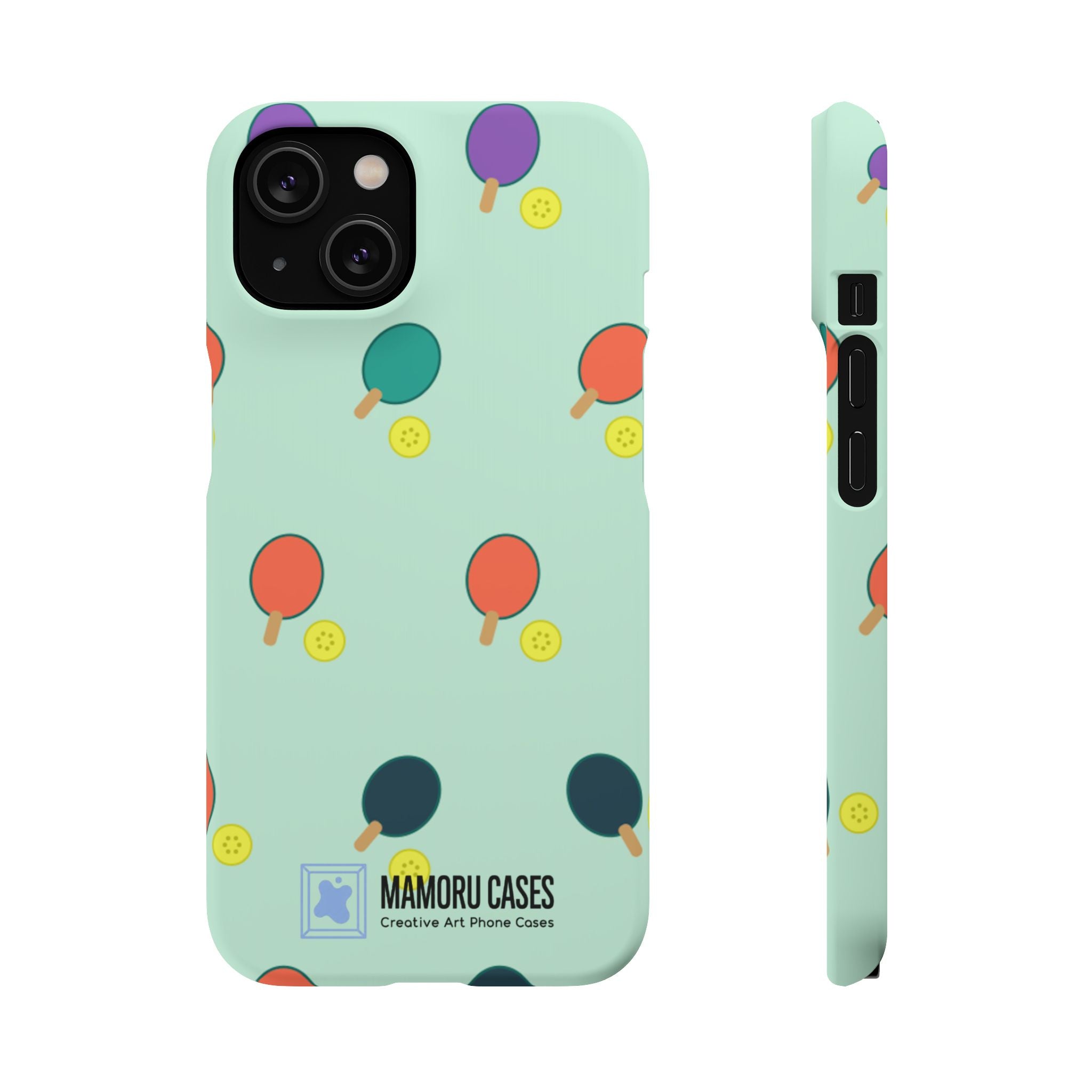 Ping Pong Paddle Pattern Phone Case — Mint Athletic Phone Cover