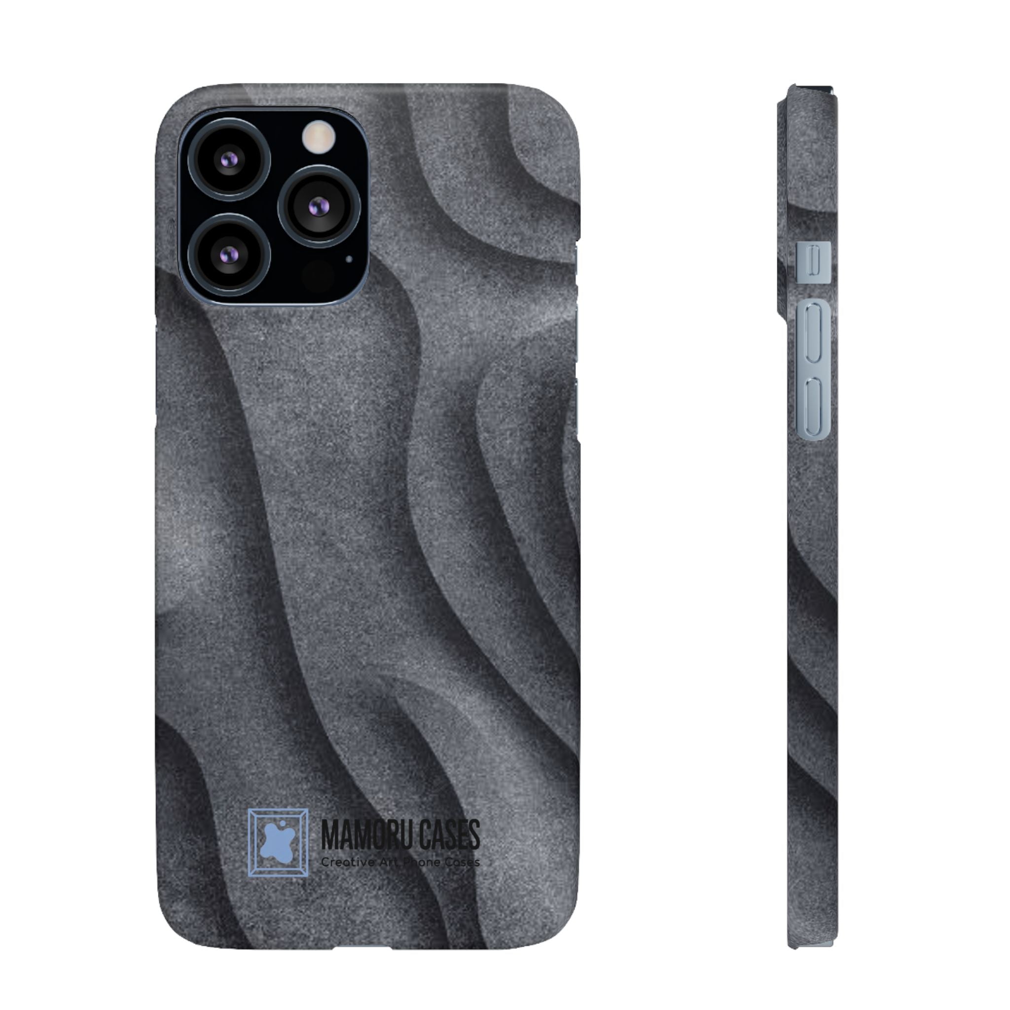 Phone Case — Textured Charcoal Wave Snap Case