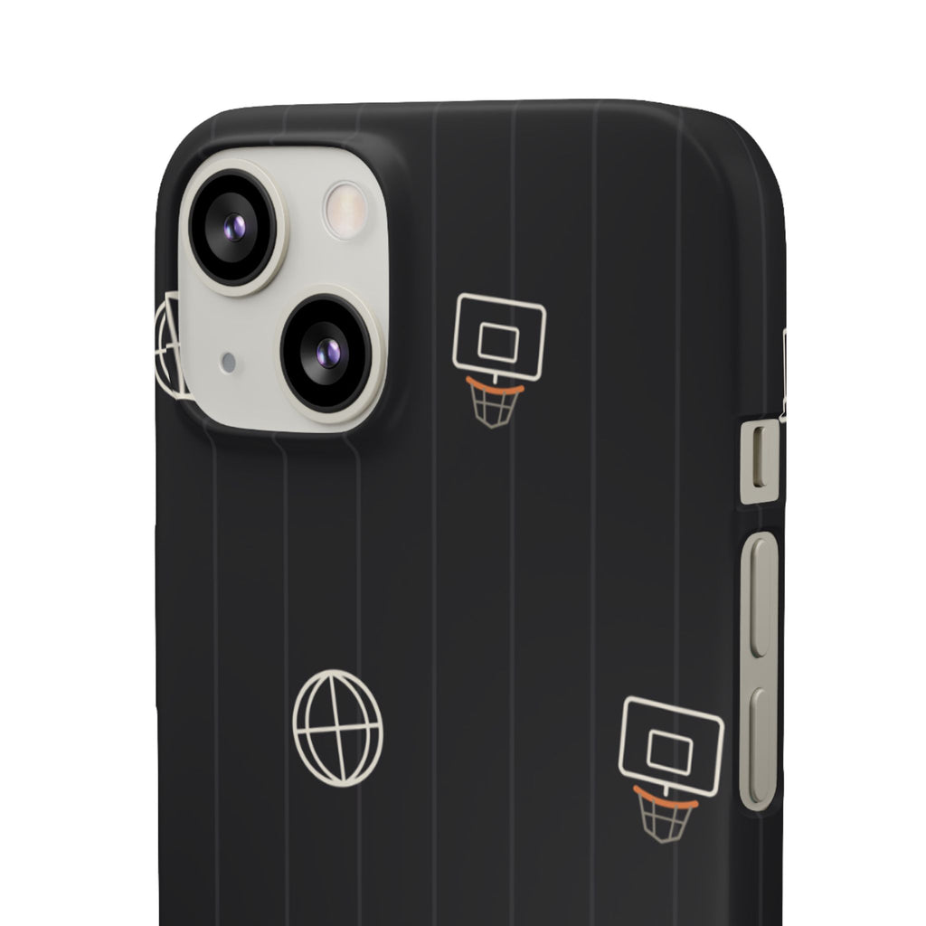 Snap Case — Black Minimalist Basketball & Street Icons Phone Case