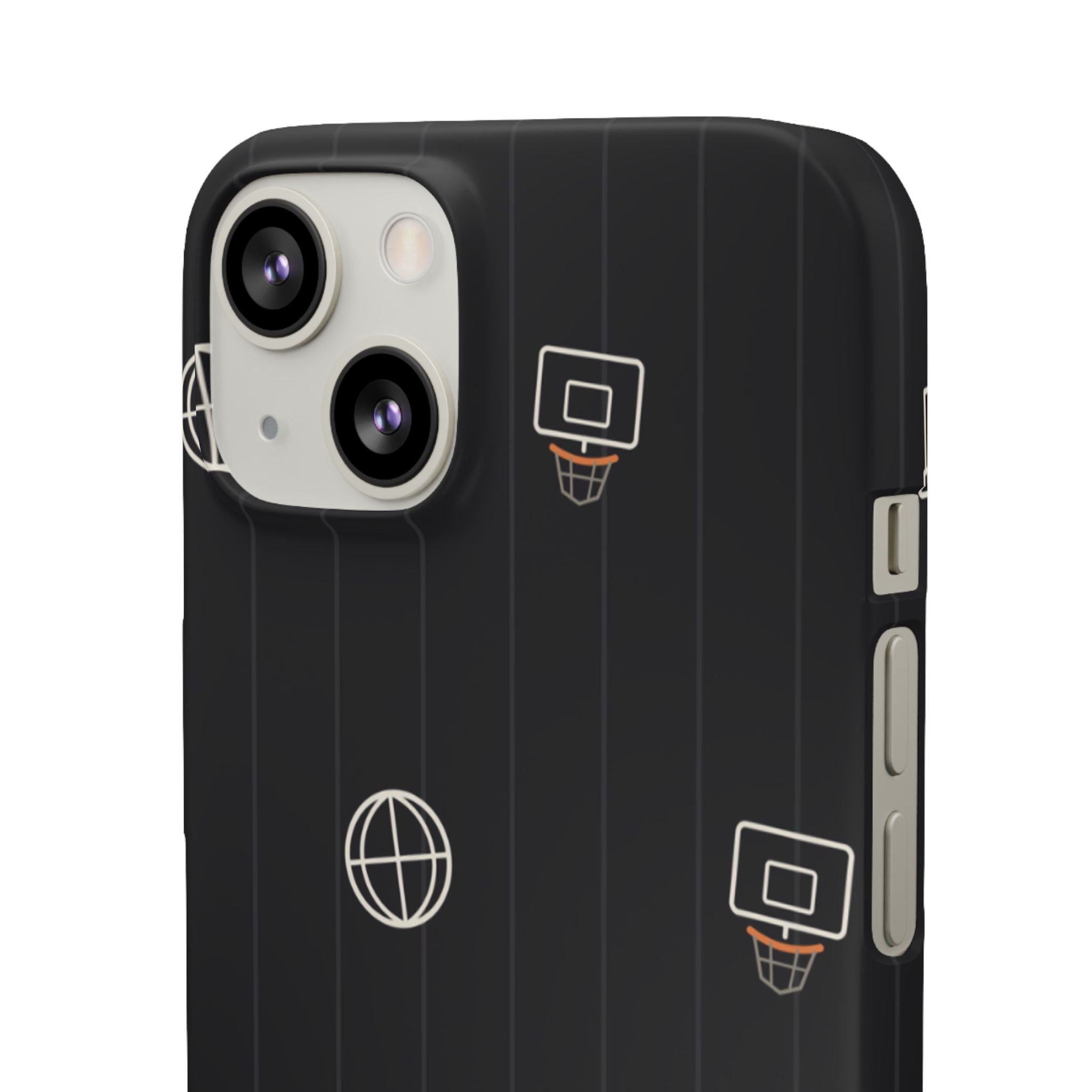 Snap Case — Black Minimalist Basketball & Street Icons Phone Case