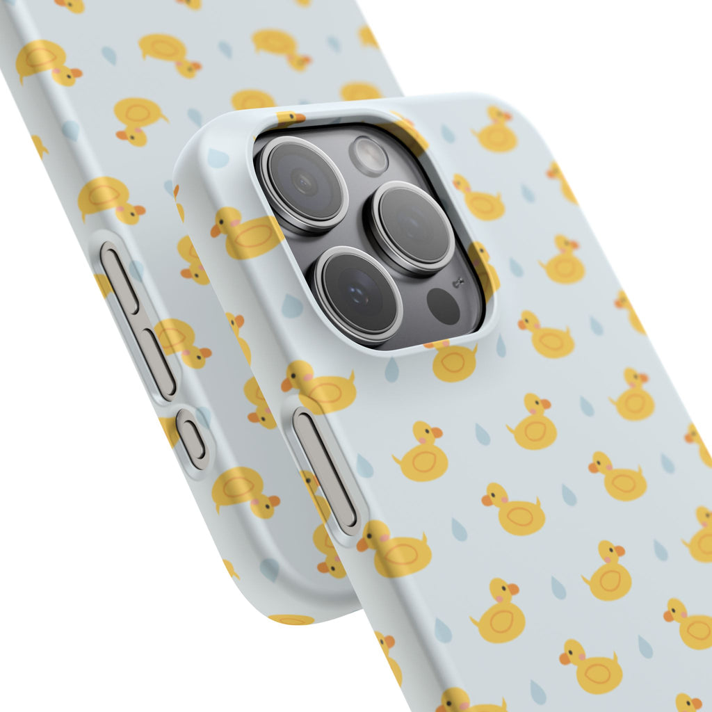 Rubber Duck Pattern Phone Case — Cute Yellow Ducks Waterproof Design