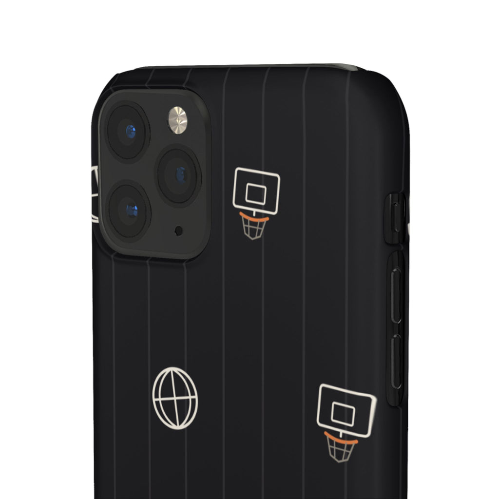 Snap Case — Black Minimalist Basketball & Street Icons Phone Case
