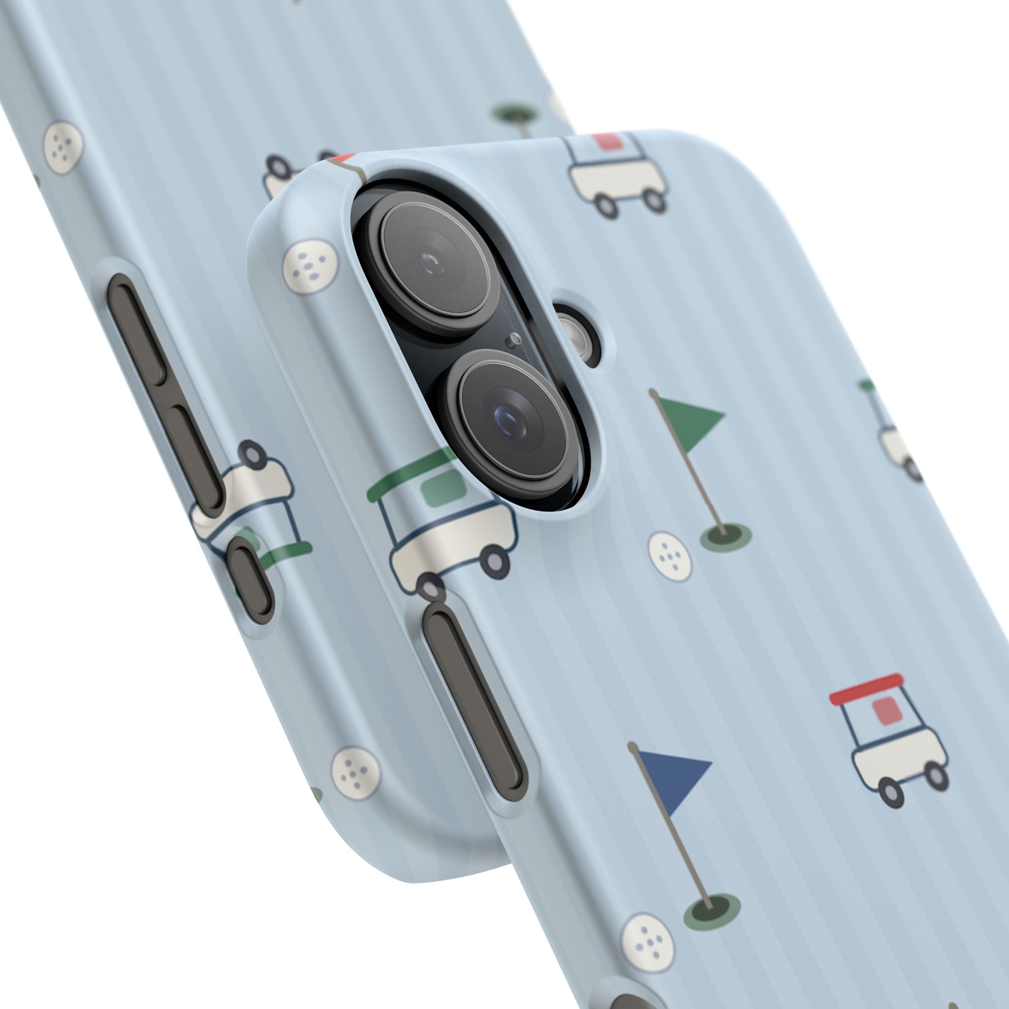 Golf Cart Pattern Phone Case – Cute Blue Golf Course Snap Case
