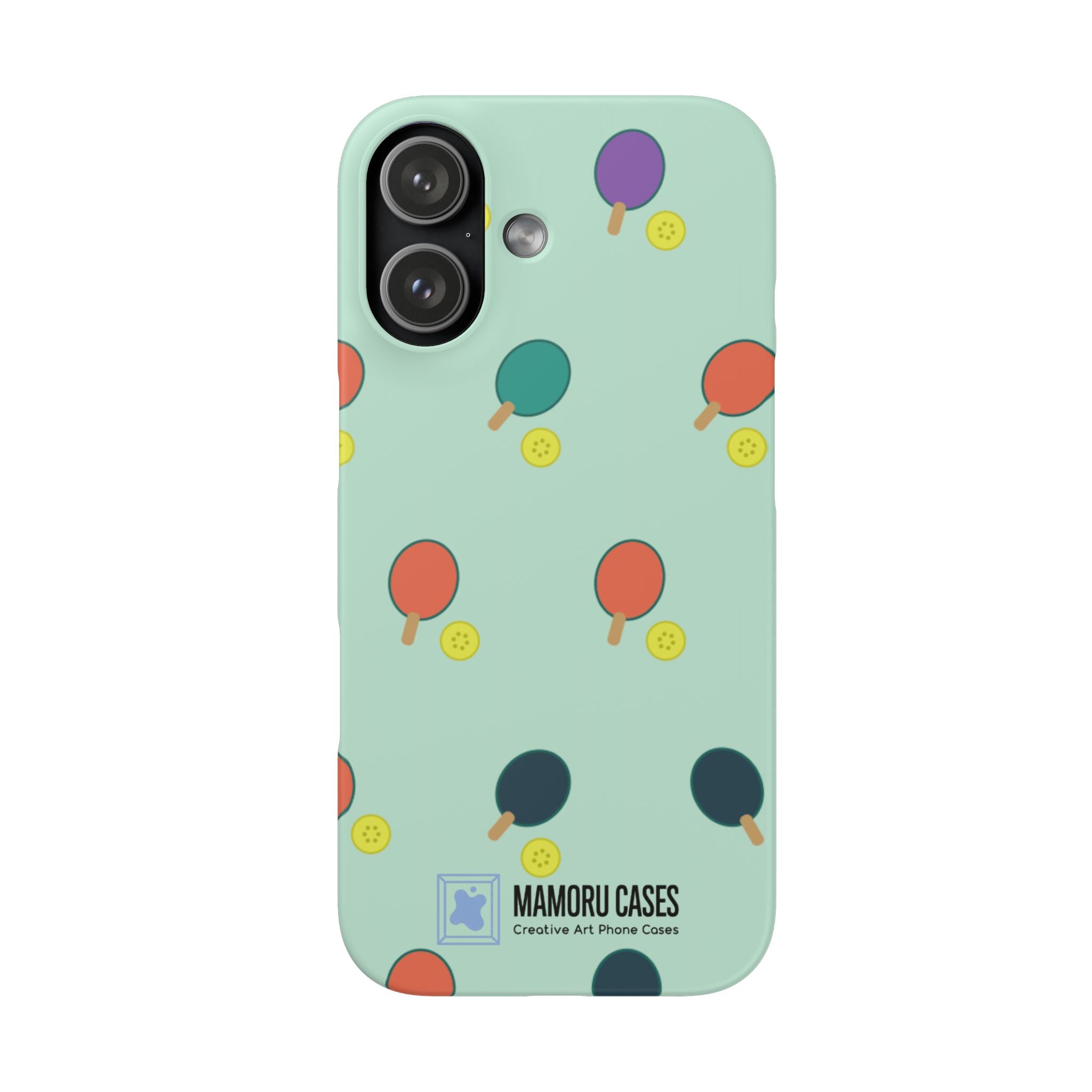 Ping Pong Paddle Pattern Phone Case — Mint Athletic Phone Cover