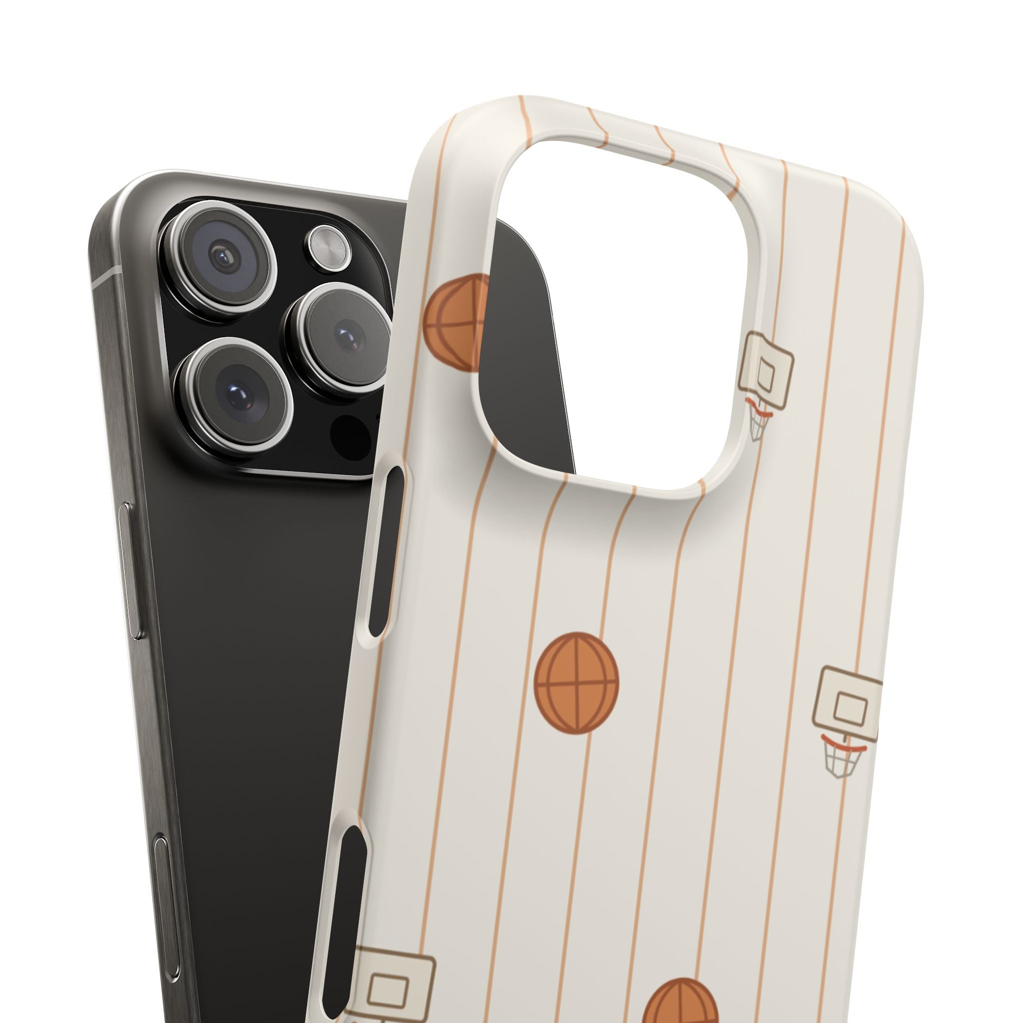 Basketball Pattern Phone Case — Cute Hoops Snap Case