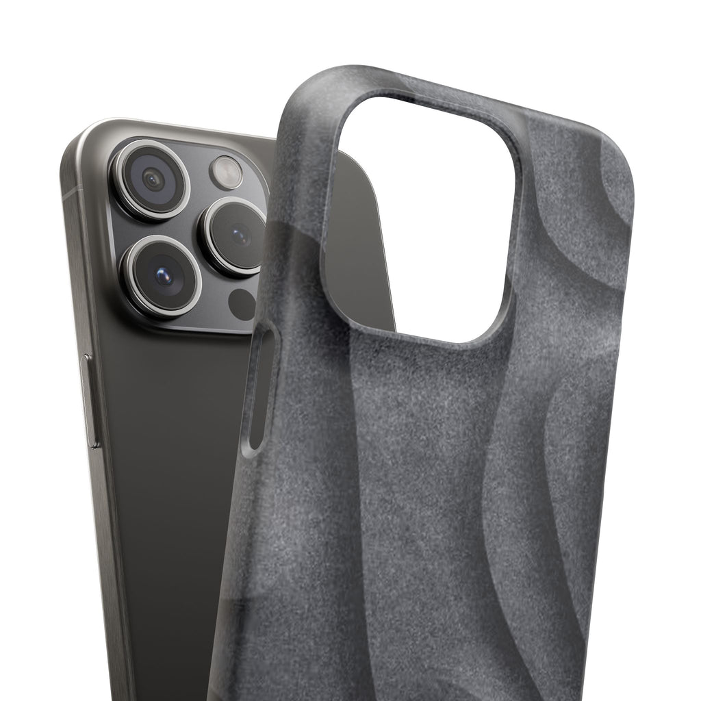 Phone Case — Textured Charcoal Wave Snap Case