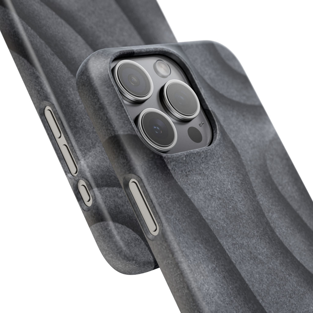Phone Case — Textured Charcoal Wave Snap Case