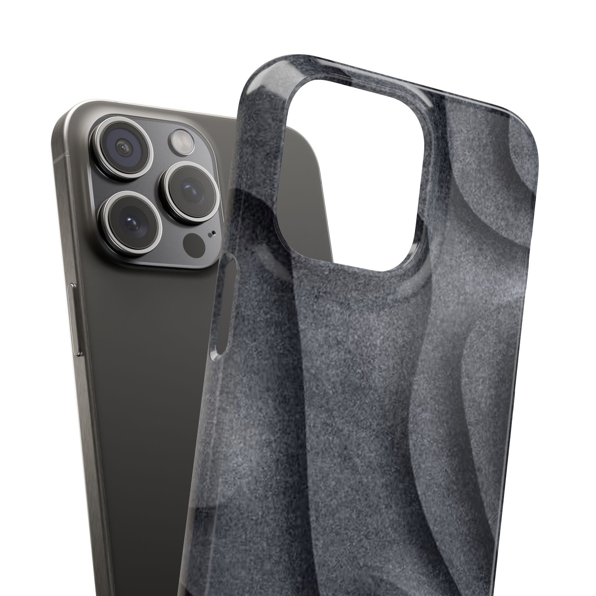 Phone Case — Textured Charcoal Wave Snap Case