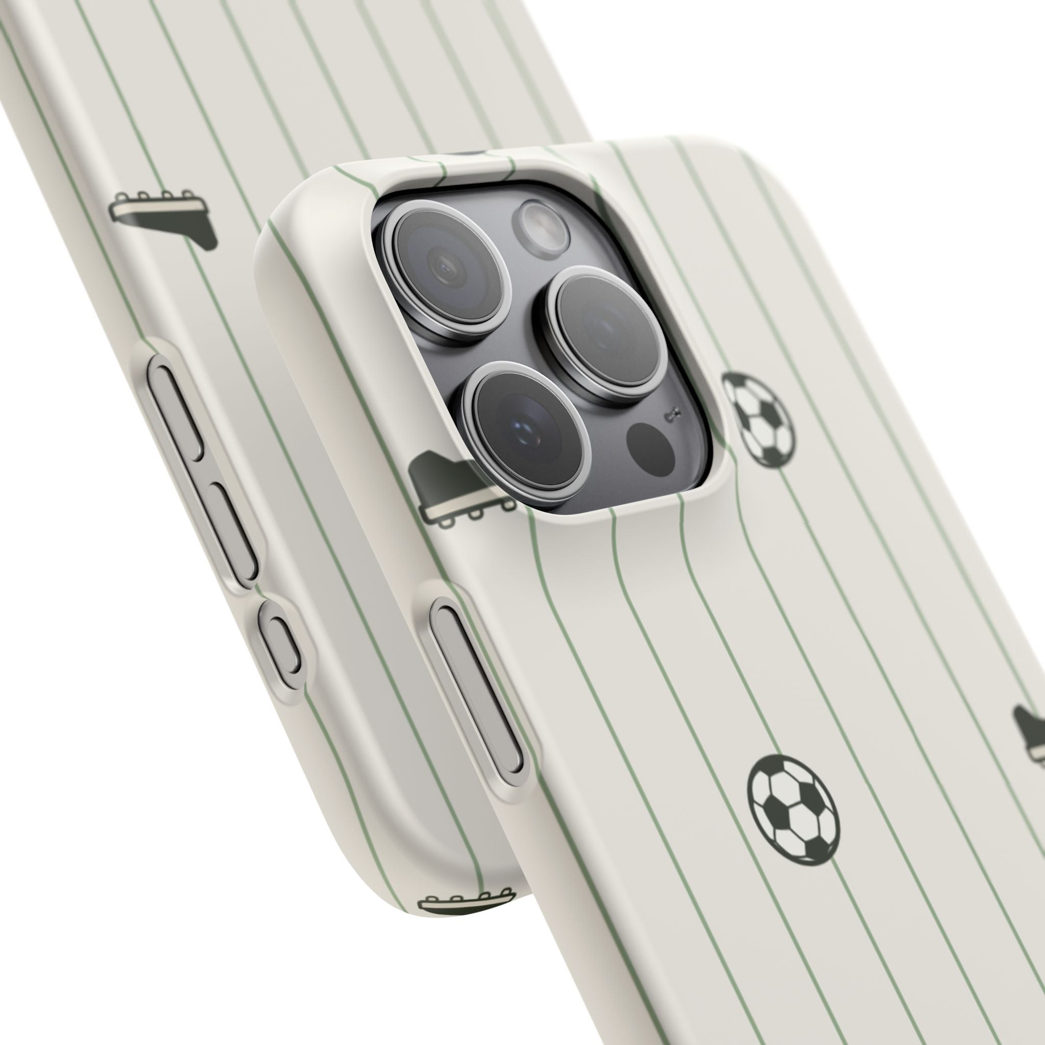 Soccer Pattern Snap Phone Case - Athletic Ball & Cleat Design
