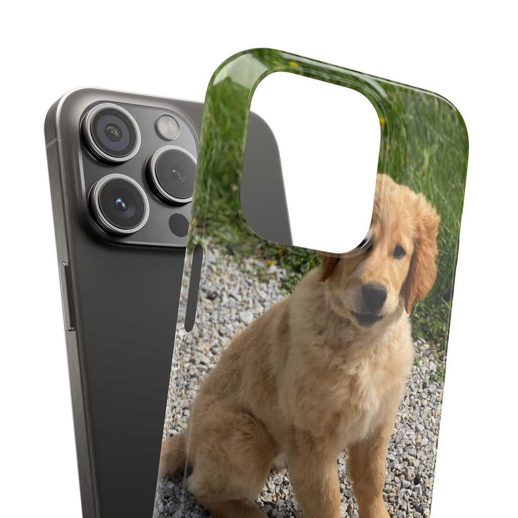 Phone Case — Cute Golden Retriever Puppy Photo Protective Snap Case