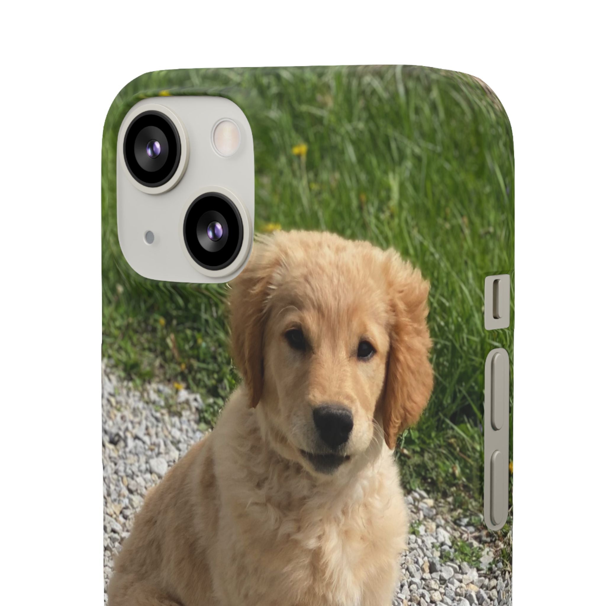 Phone Case — Cute Golden Retriever Puppy Photo Protective Snap Case