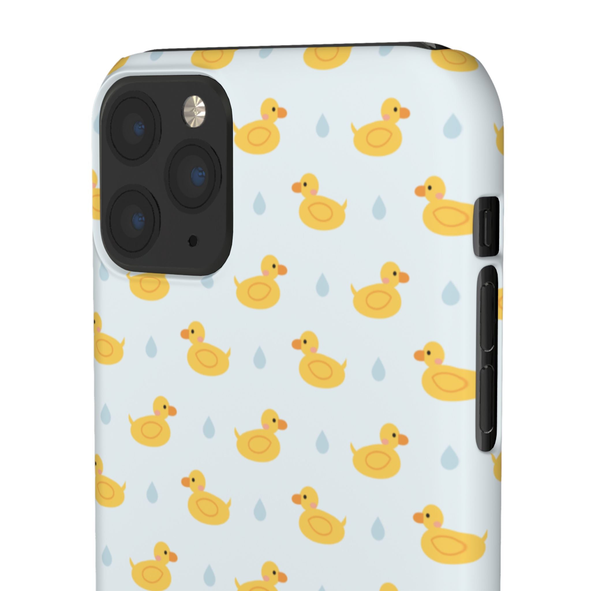 Rubber Duck Pattern Phone Case — Cute Yellow Ducks Waterproof Design