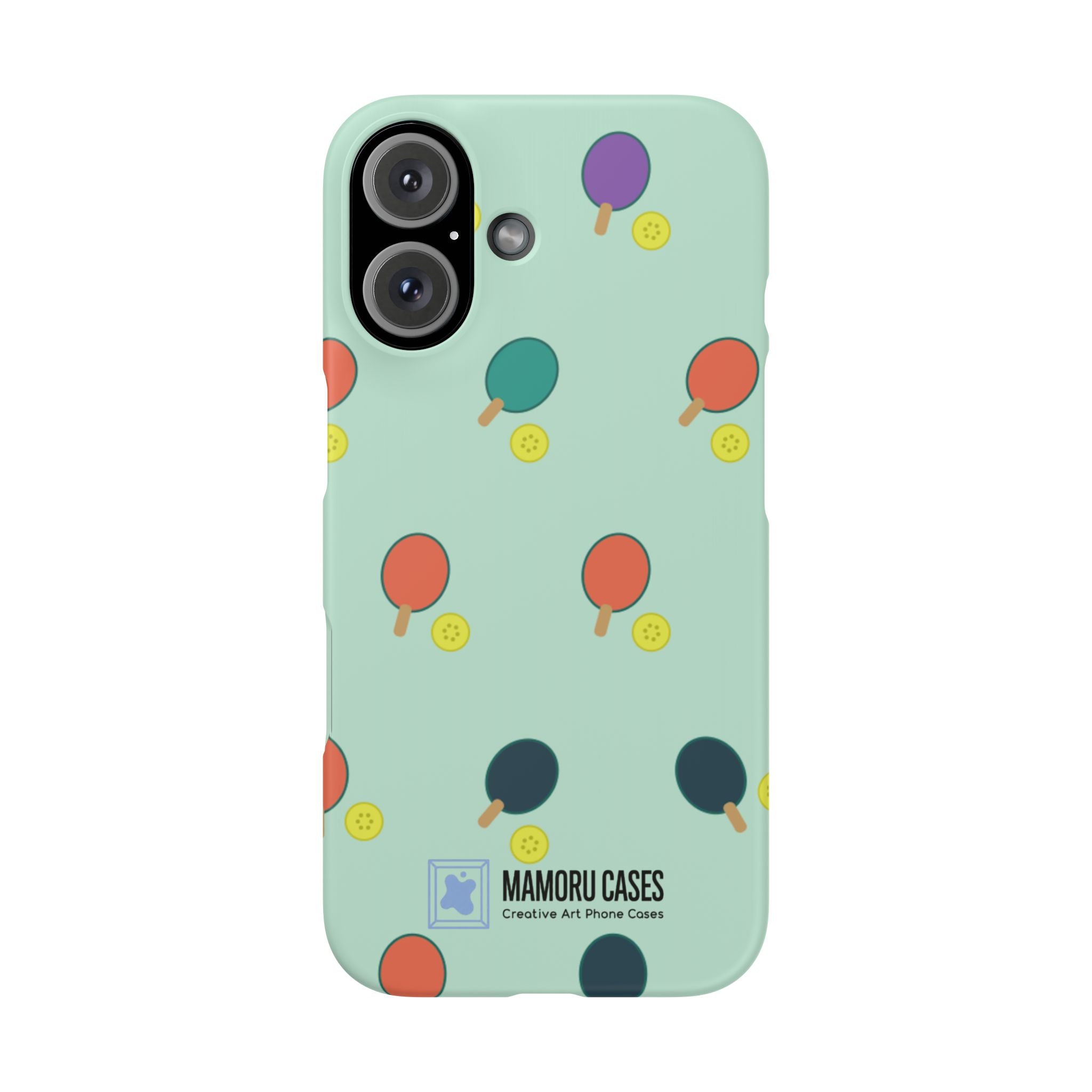 Ping Pong Paddle Pattern Phone Case — Mint Athletic Phone Cover
