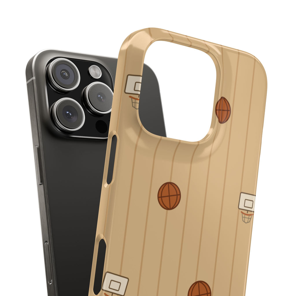Basketball Court Phone Case — Slim Protective Snap Case with Hoops Pattern