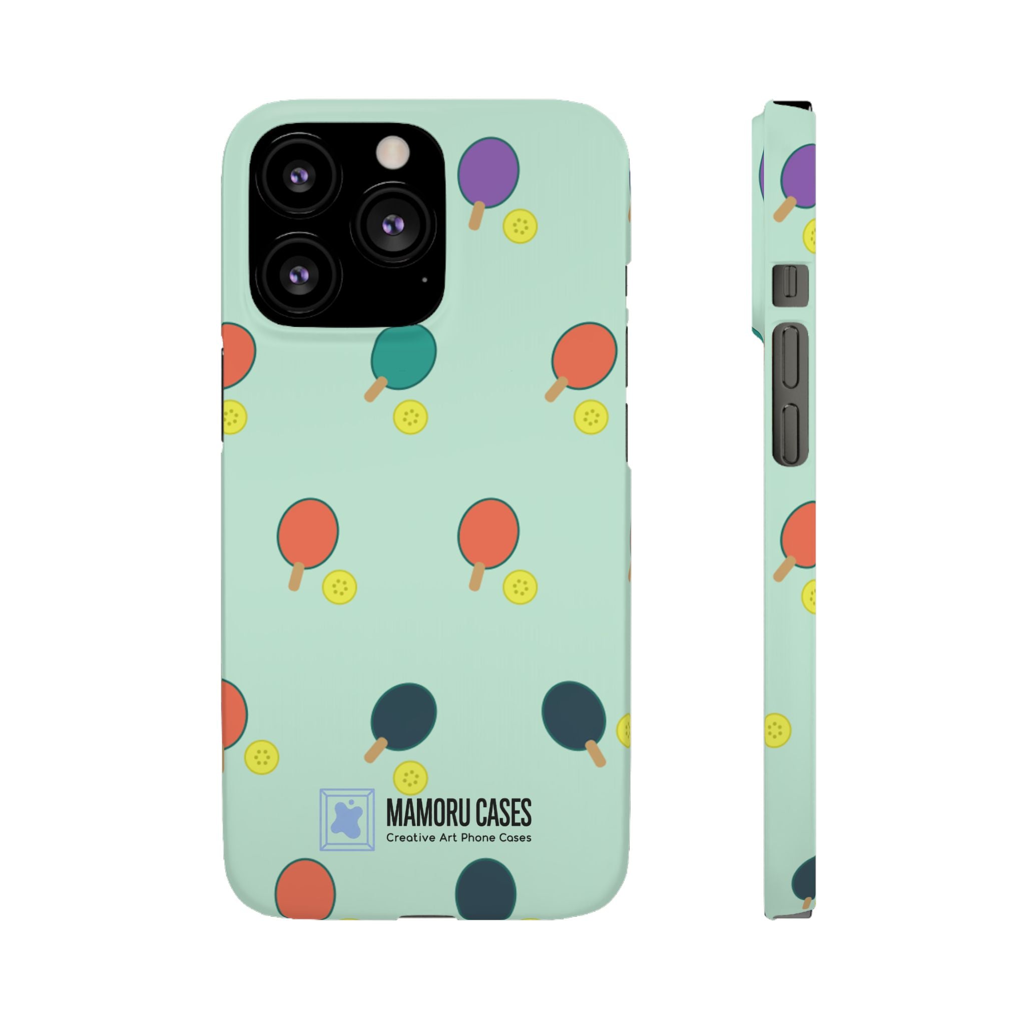 Ping Pong Paddle Pattern Phone Case — Mint Athletic Phone Cover