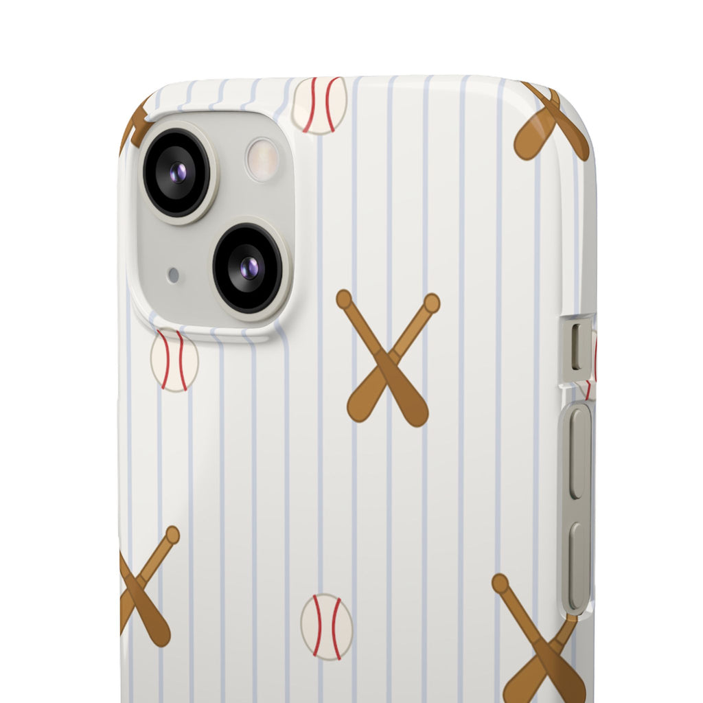Baseball Pattern Phone Case — Bat & Ball Snap Case