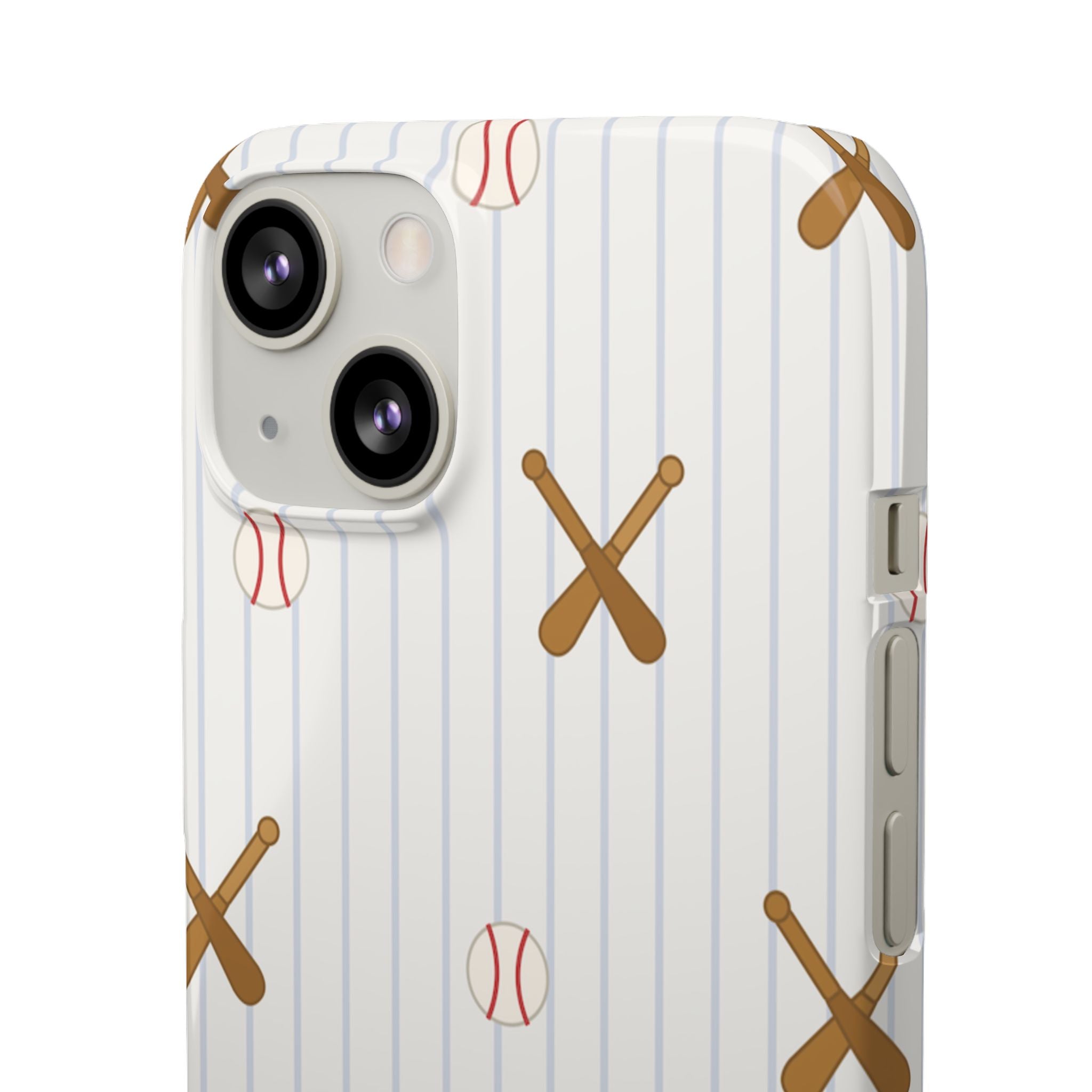Baseball Pattern Phone Case — Bat & Ball Snap Case