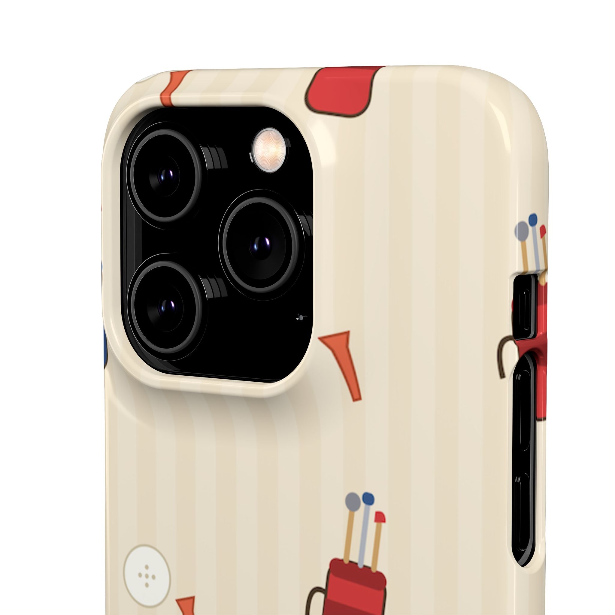 Golf Pattern Phone Case — Retro Golf Bag & Tee iPhone Case
