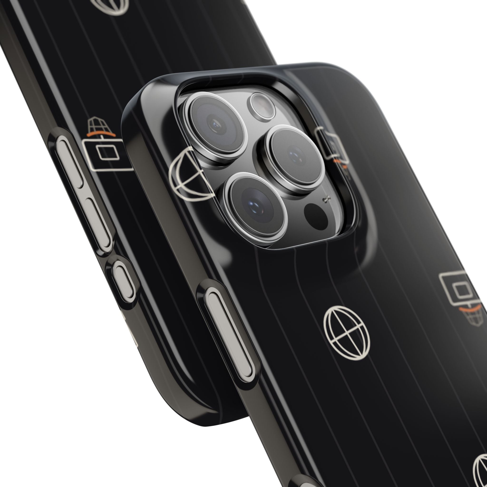 Snap Case — Black Minimalist Basketball & Street Icons Phone Case