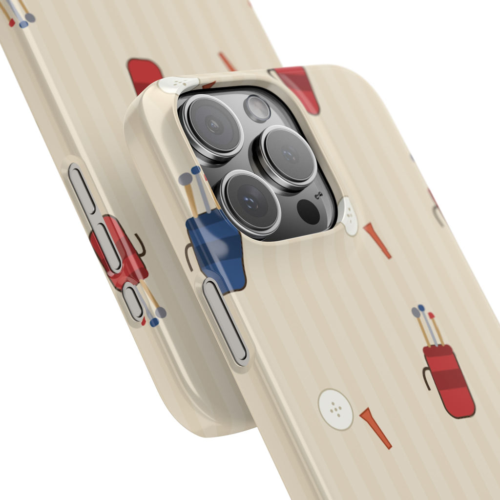 Golf Pattern Phone Case — Retro Golf Bag & Tee iPhone Case