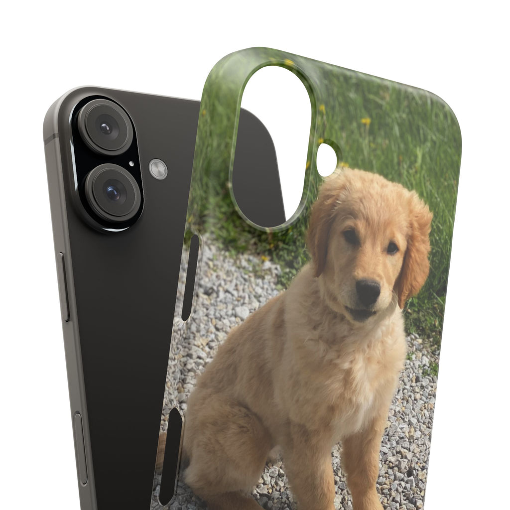 Phone Case — Cute Golden Retriever Puppy Photo Protective Snap Case