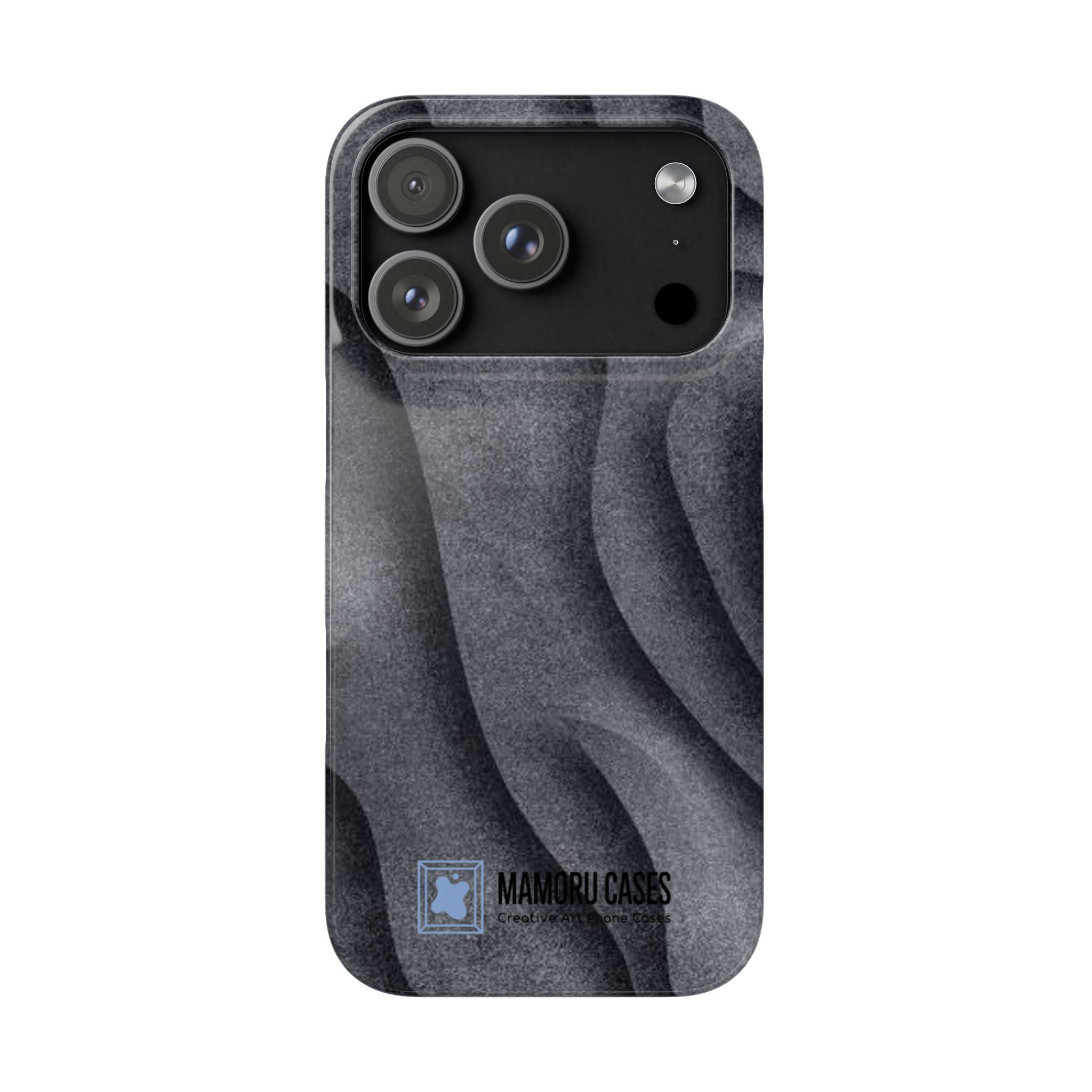 Phone Case — Textured Charcoal Wave Snap Case