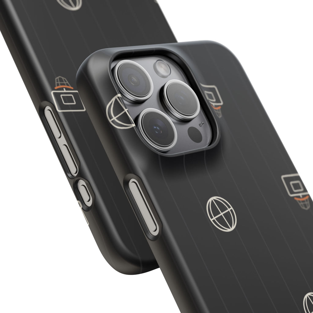 Snap Case — Black Minimalist Basketball & Street Icons Phone Case