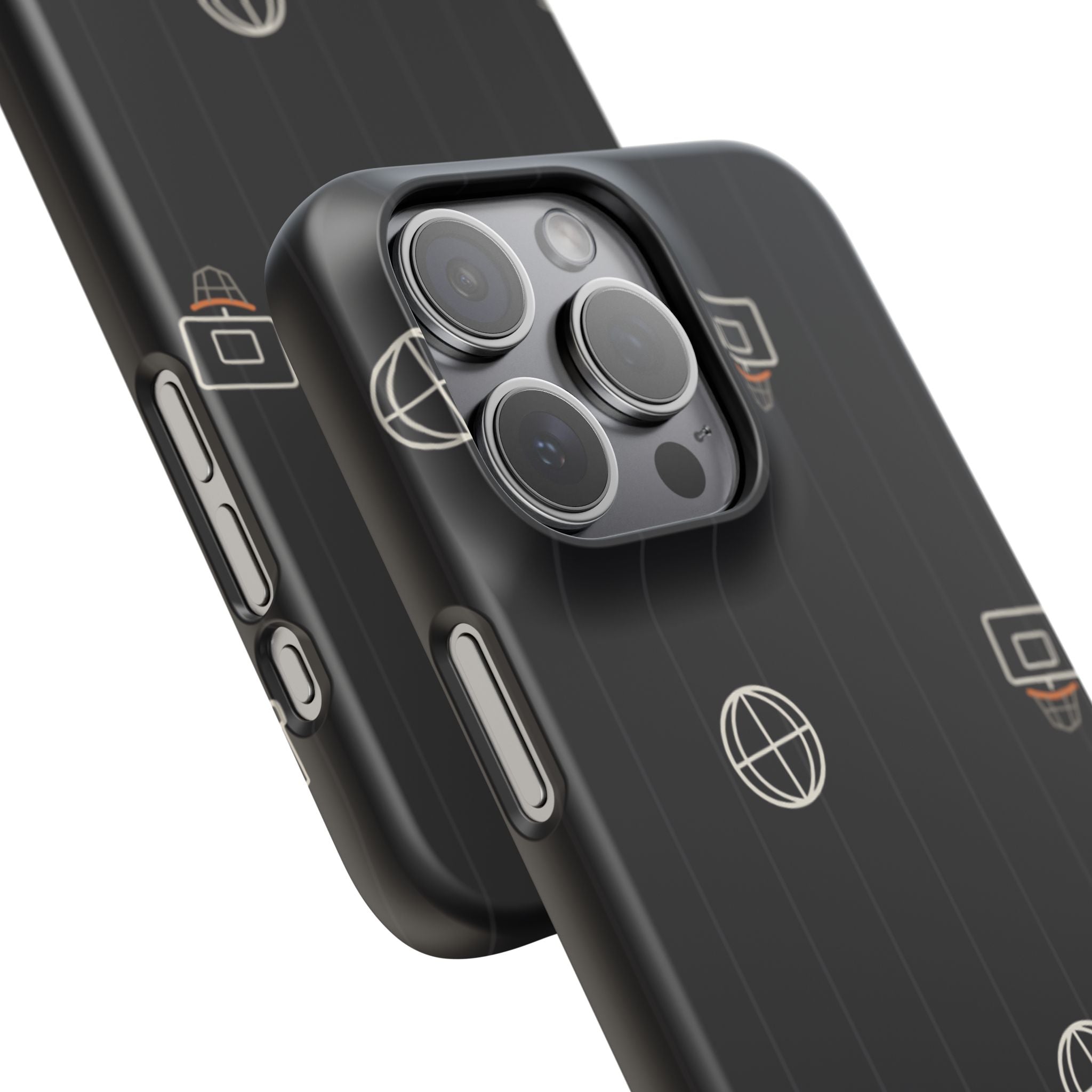 Snap Case — Black Minimalist Basketball & Street Icons Phone Case