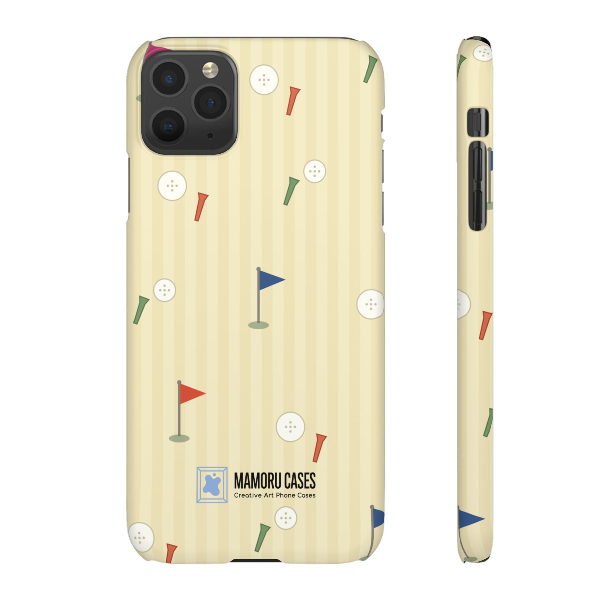 Golf Tee & Button Pattern Phone Case — Slim Snap Phone Case