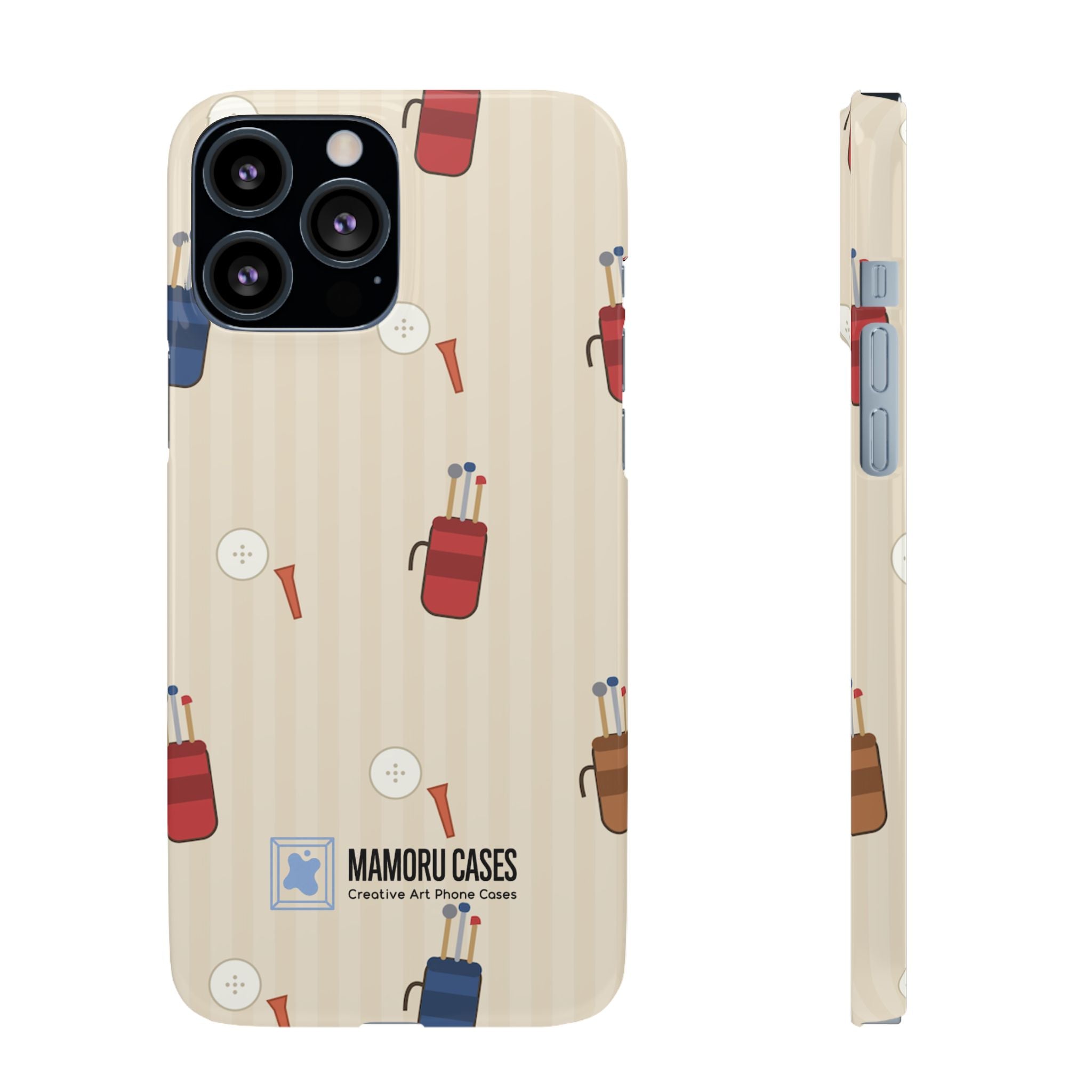 Golf Pattern Phone Case — Retro Golf Bag & Tee iPhone Case