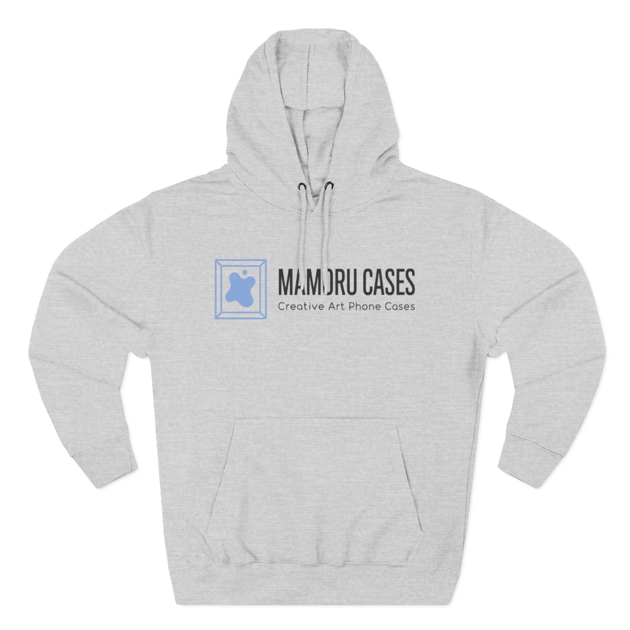 Three-Panel Fleece Hoodie — Minimal Logo Comfort Hooded Sweatshirt