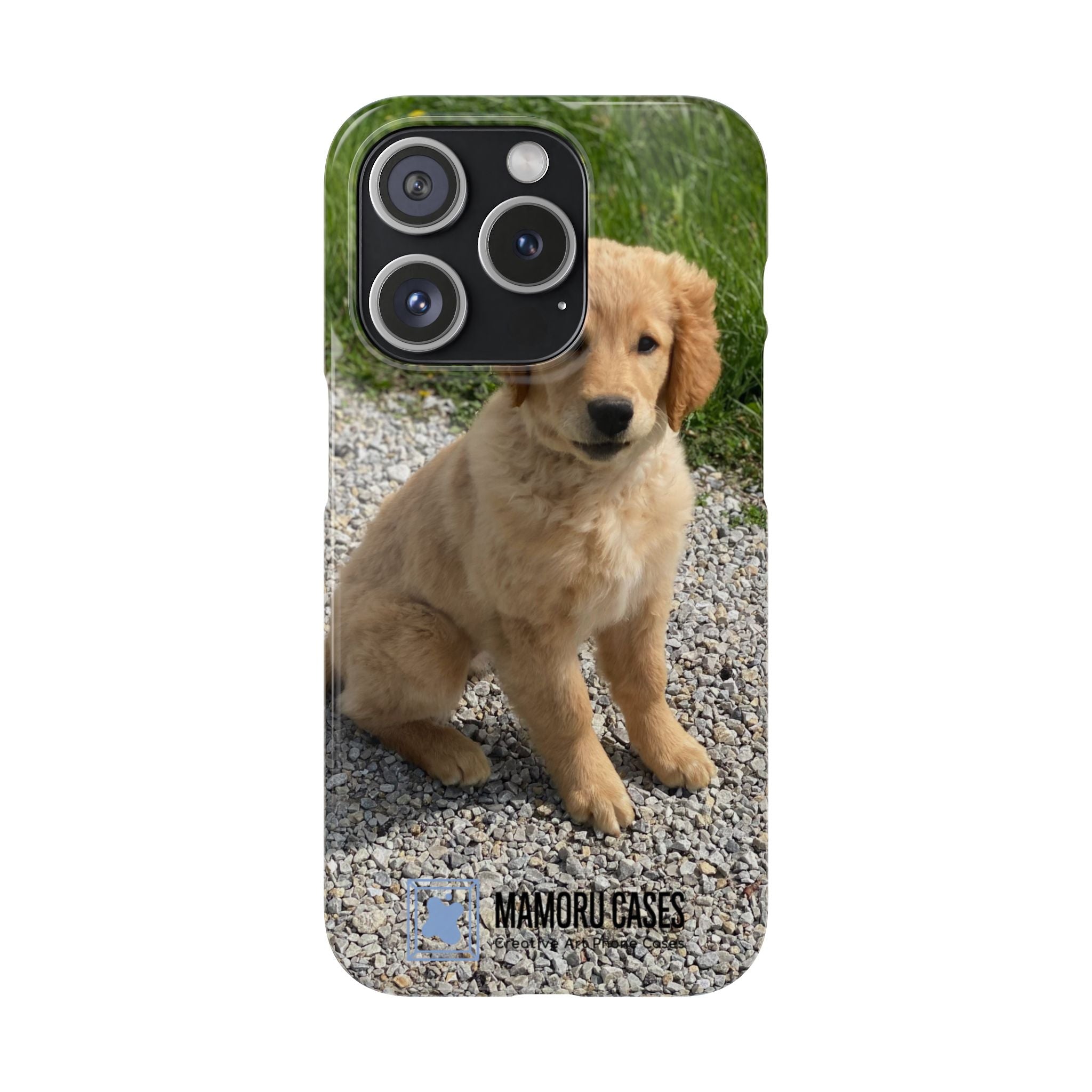 Phone Case — Cute Golden Retriever Puppy Photo Protective Snap Case