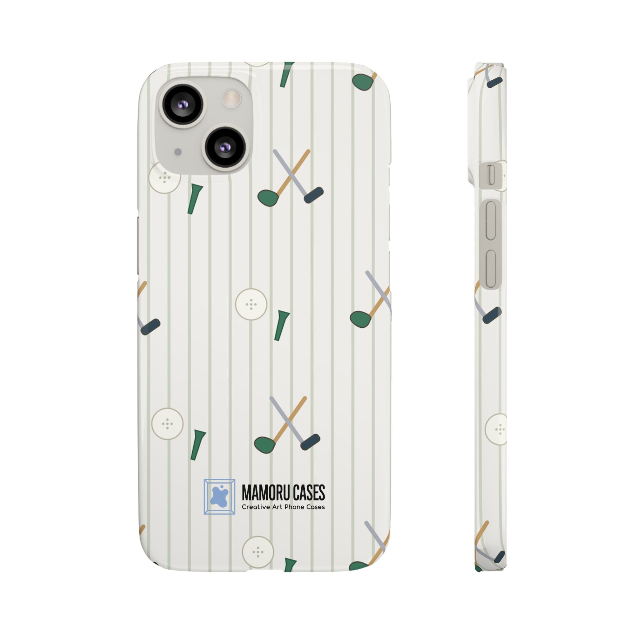 Mamoru Cases | Golf Pattern Snap Phone Case Tee & Mallet Design