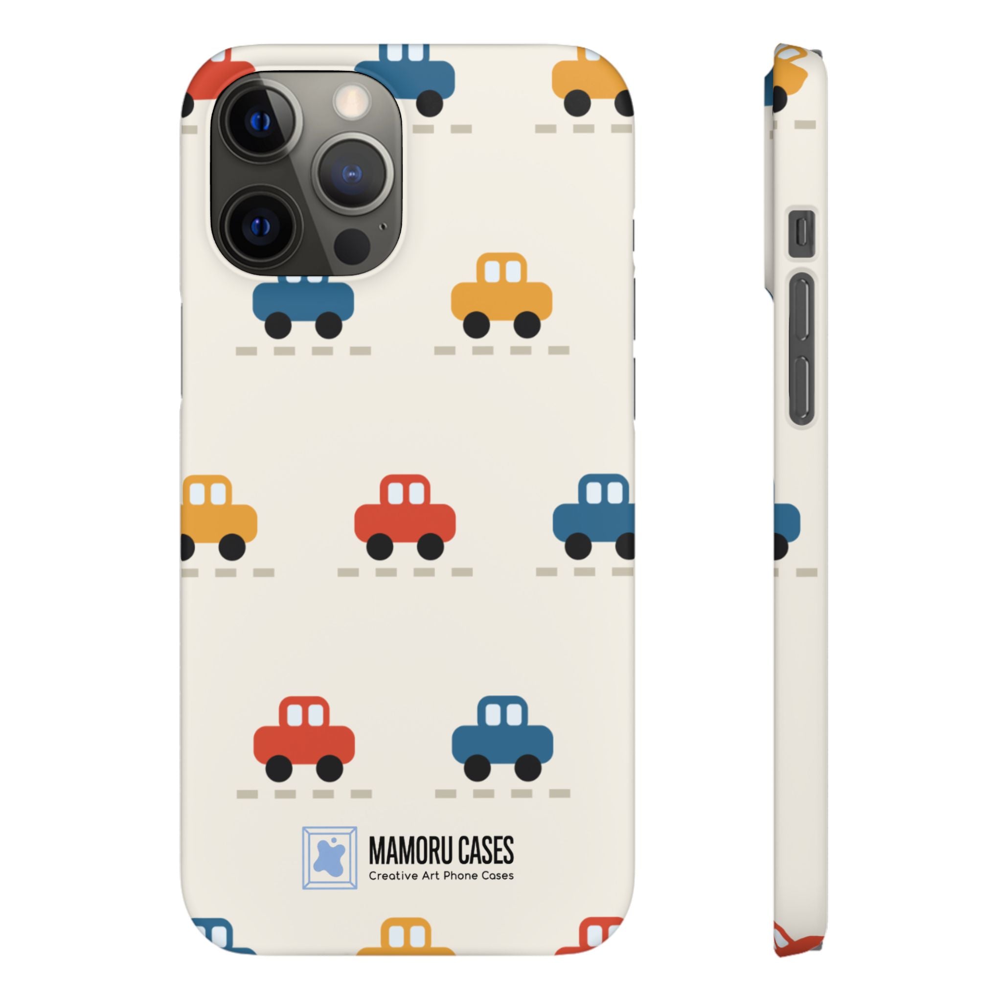 Cute Retro Toy Car Phone Case — Colorful Kids Pattern Snap Case