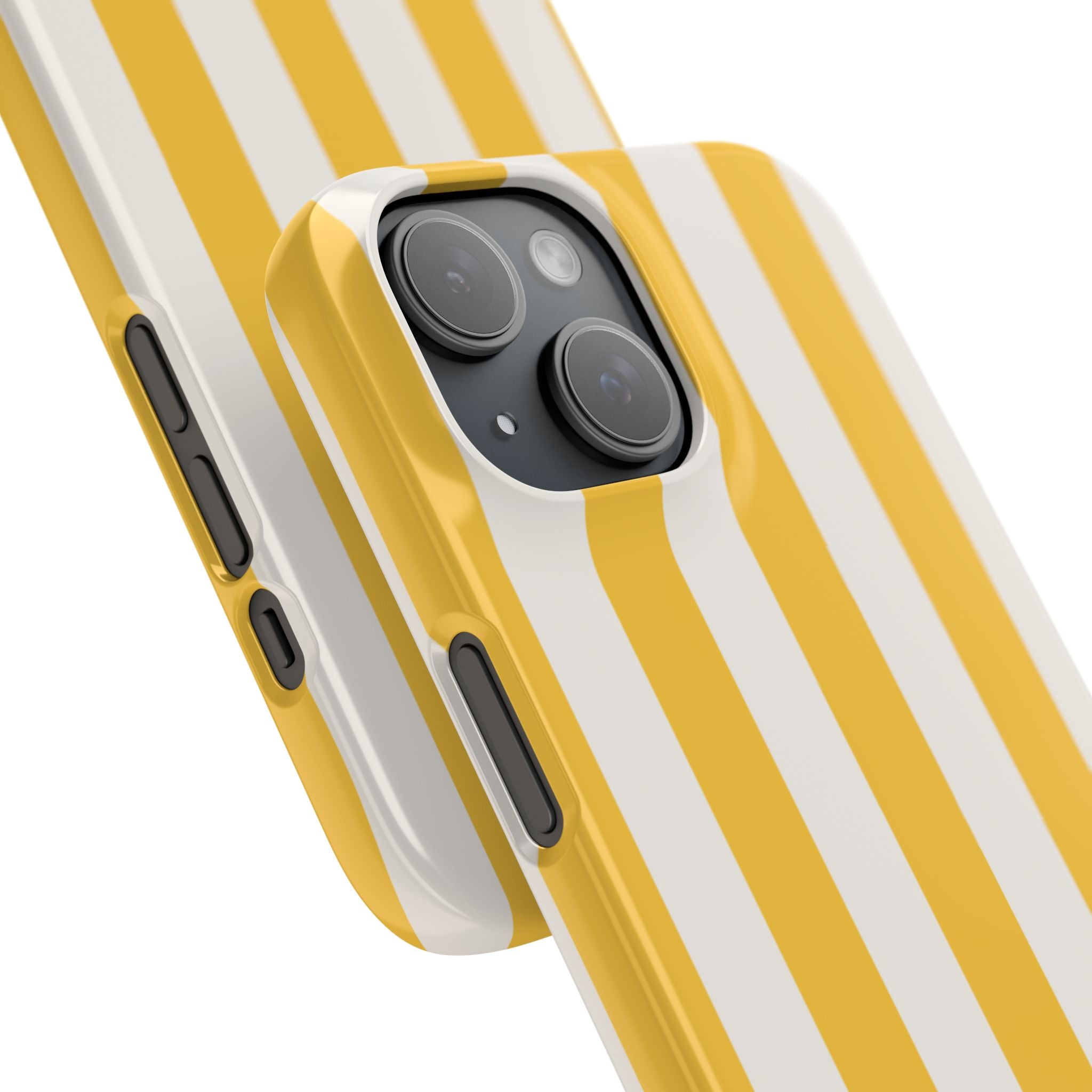 Yellow Stripe Phone Case — Bright Vertical Striped Snap Case