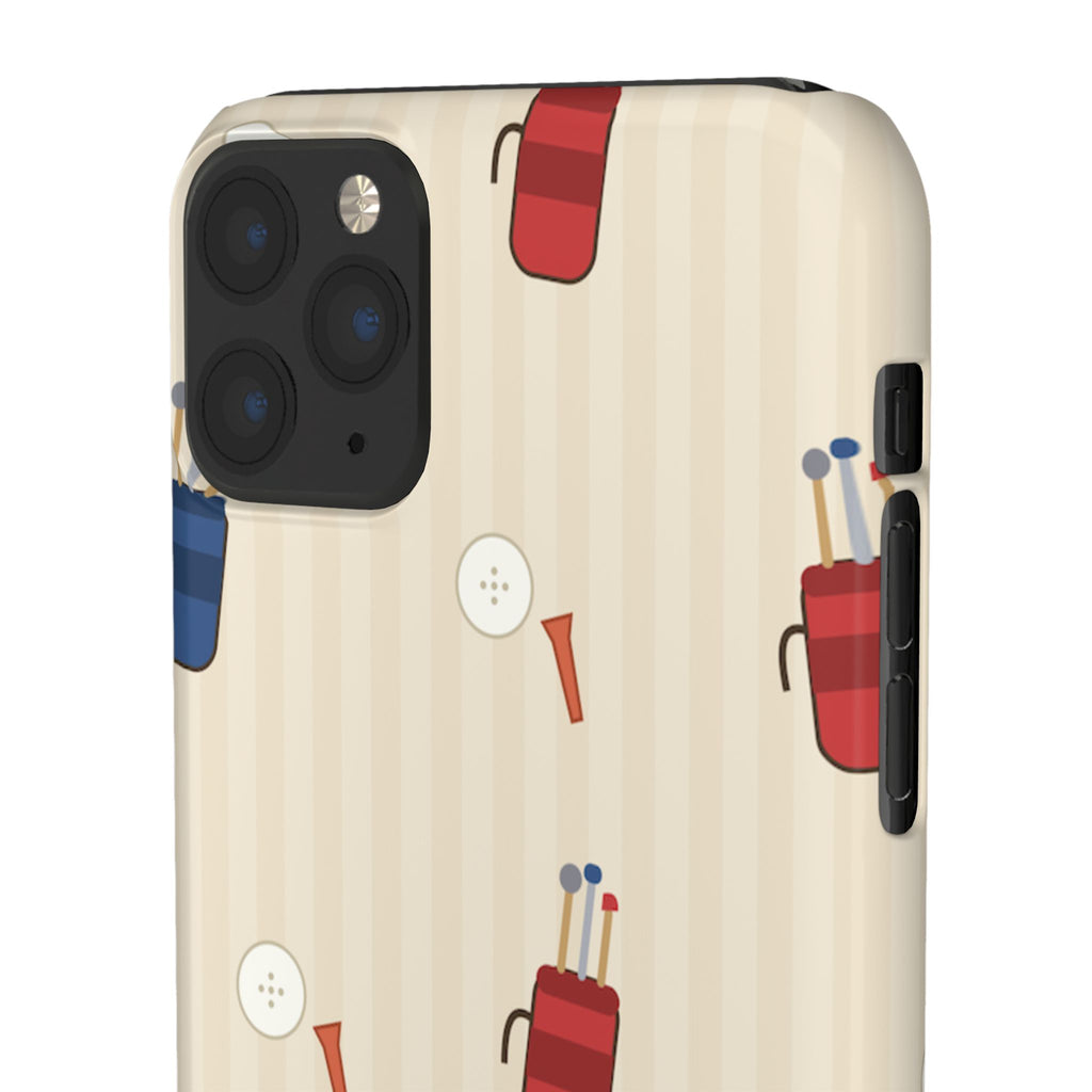 Golf Pattern Phone Case — Retro Golf Bag & Tee iPhone Case