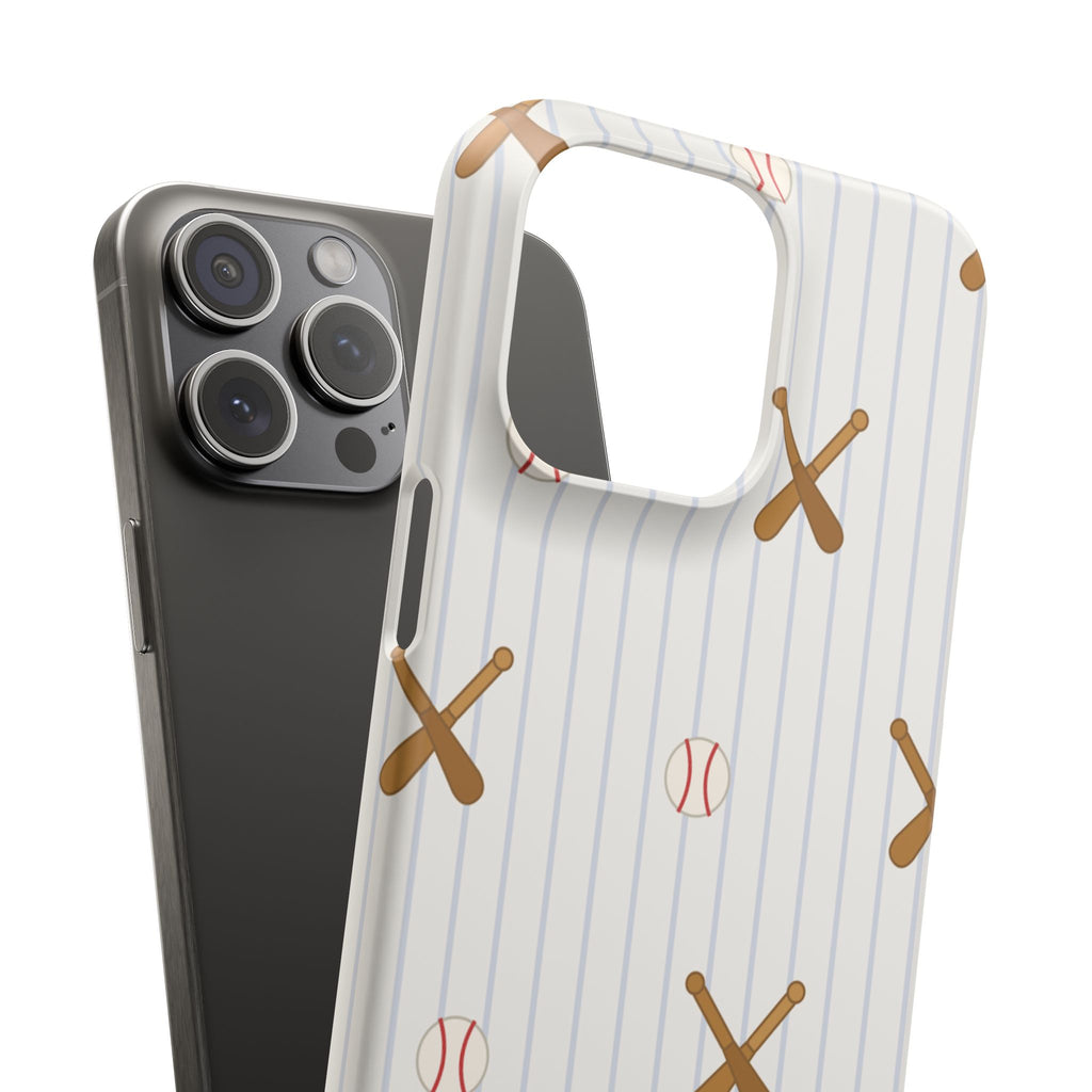 Baseball Pattern Phone Case — Bat & Ball Snap Case