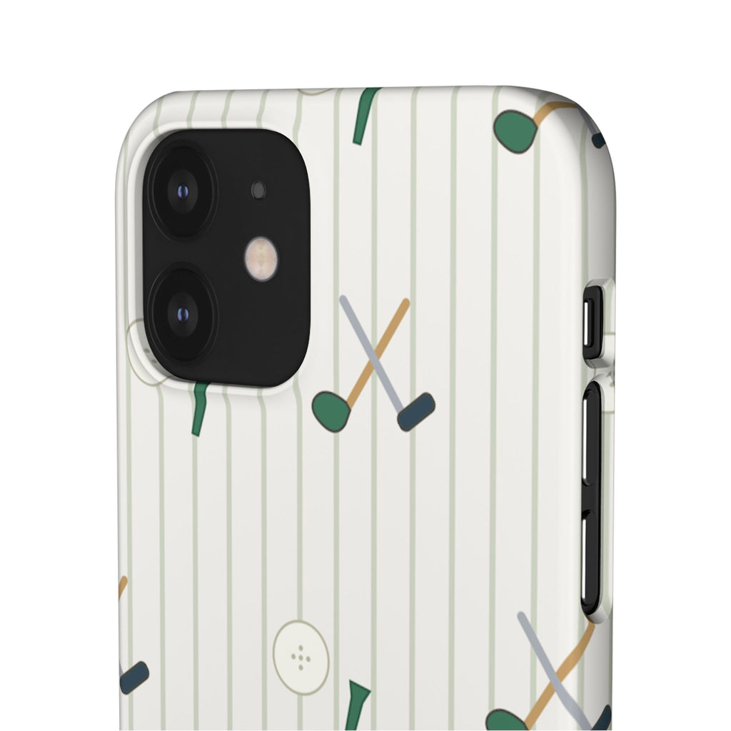 Mamoru Cases | Golf Pattern Snap Phone Case Tee & Mallet Design