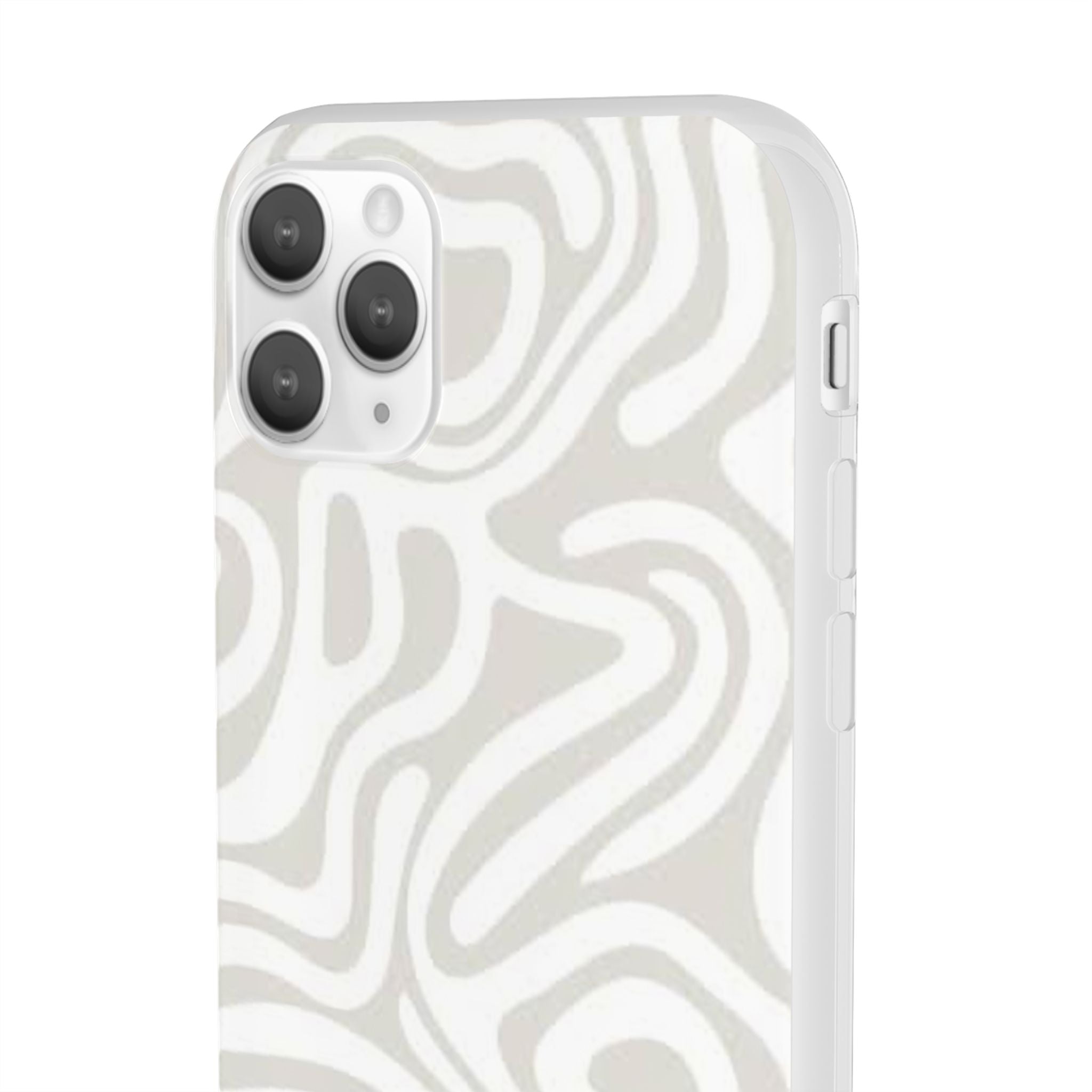 Abstract Neutral Swirl Phone Case — Flexible Protective Cover