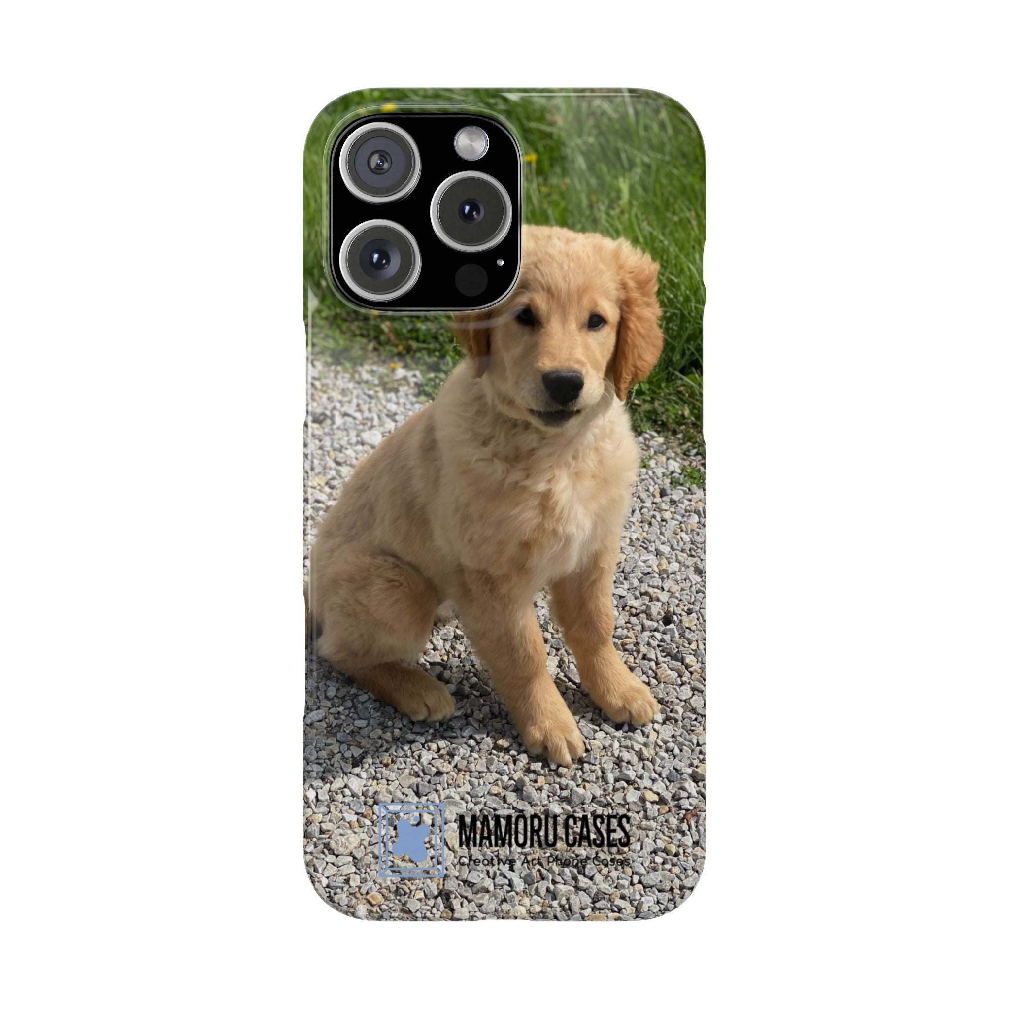 Phone Case — Cute Golden Retriever Puppy Photo Protective Snap Case