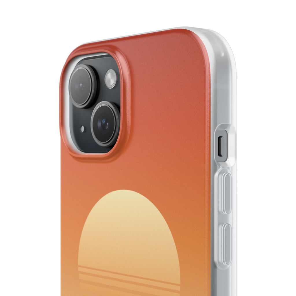 Sunset Horizon Phone Case — Minimal Beach Sunset Graphic for iPhone & Samsung