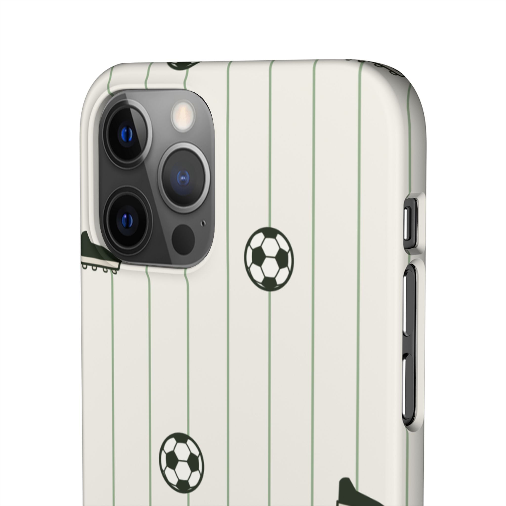 Soccer Pattern Snap Phone Case - Athletic Ball & Cleat Design