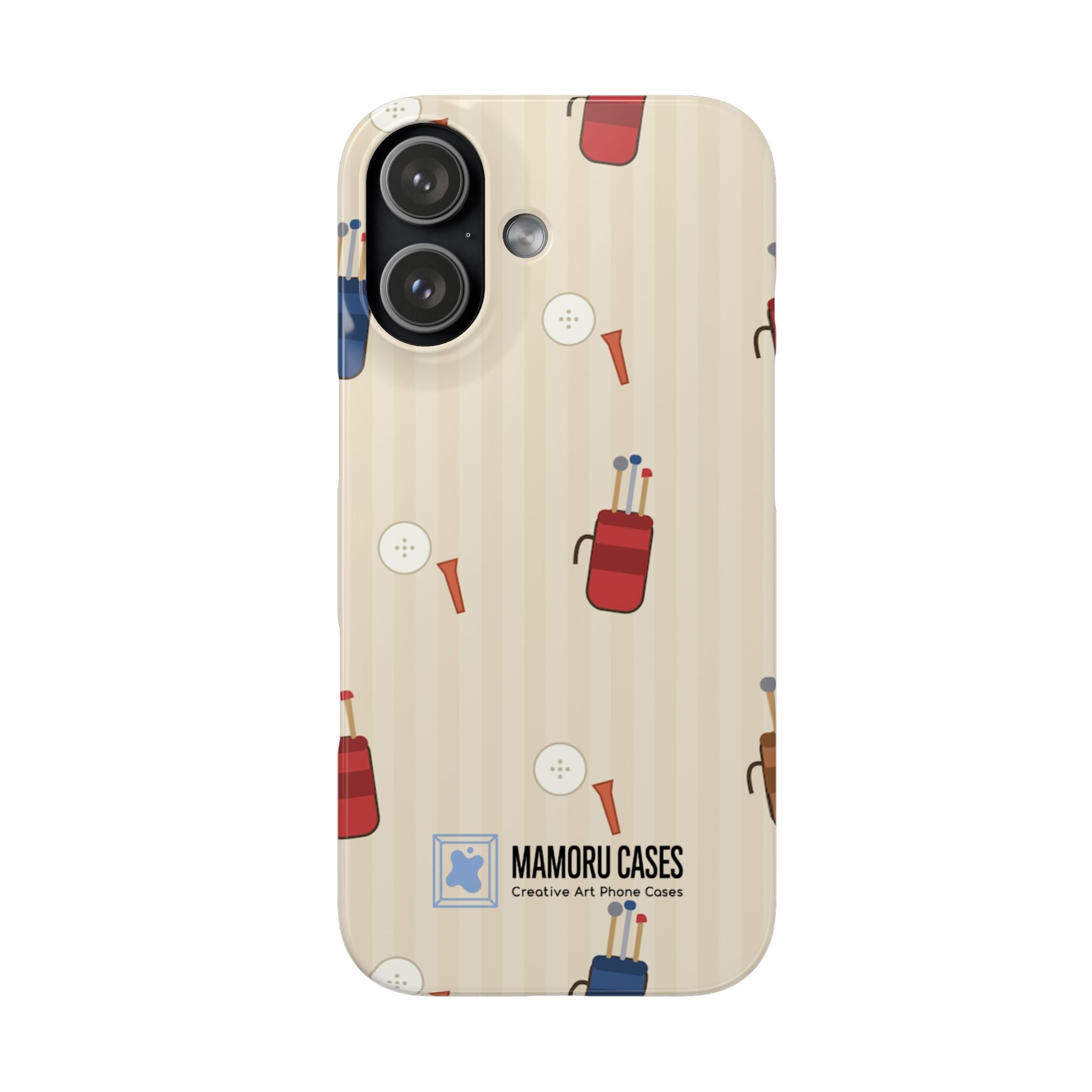 Golf Pattern Phone Case — Retro Golf Bag & Tee iPhone Case