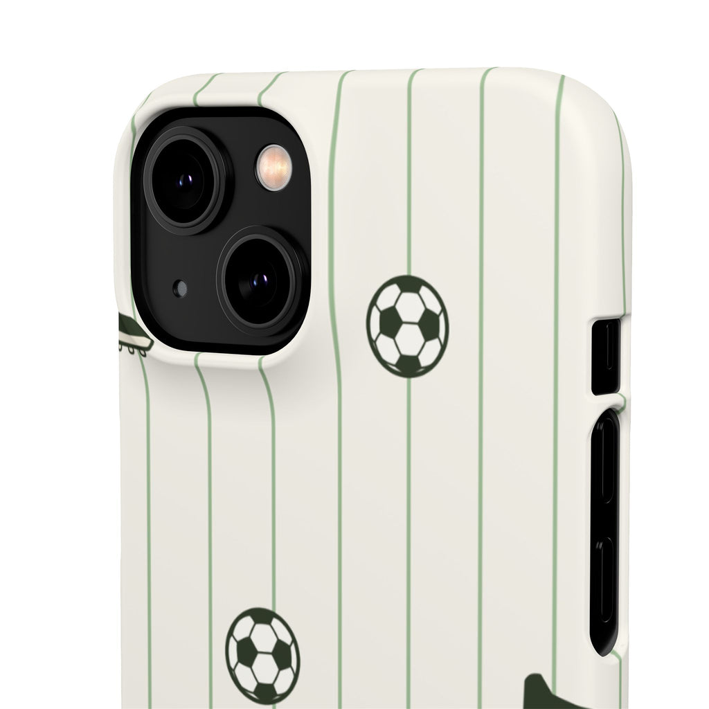 Soccer Pattern Snap Phone Case - Athletic Ball & Cleat Design