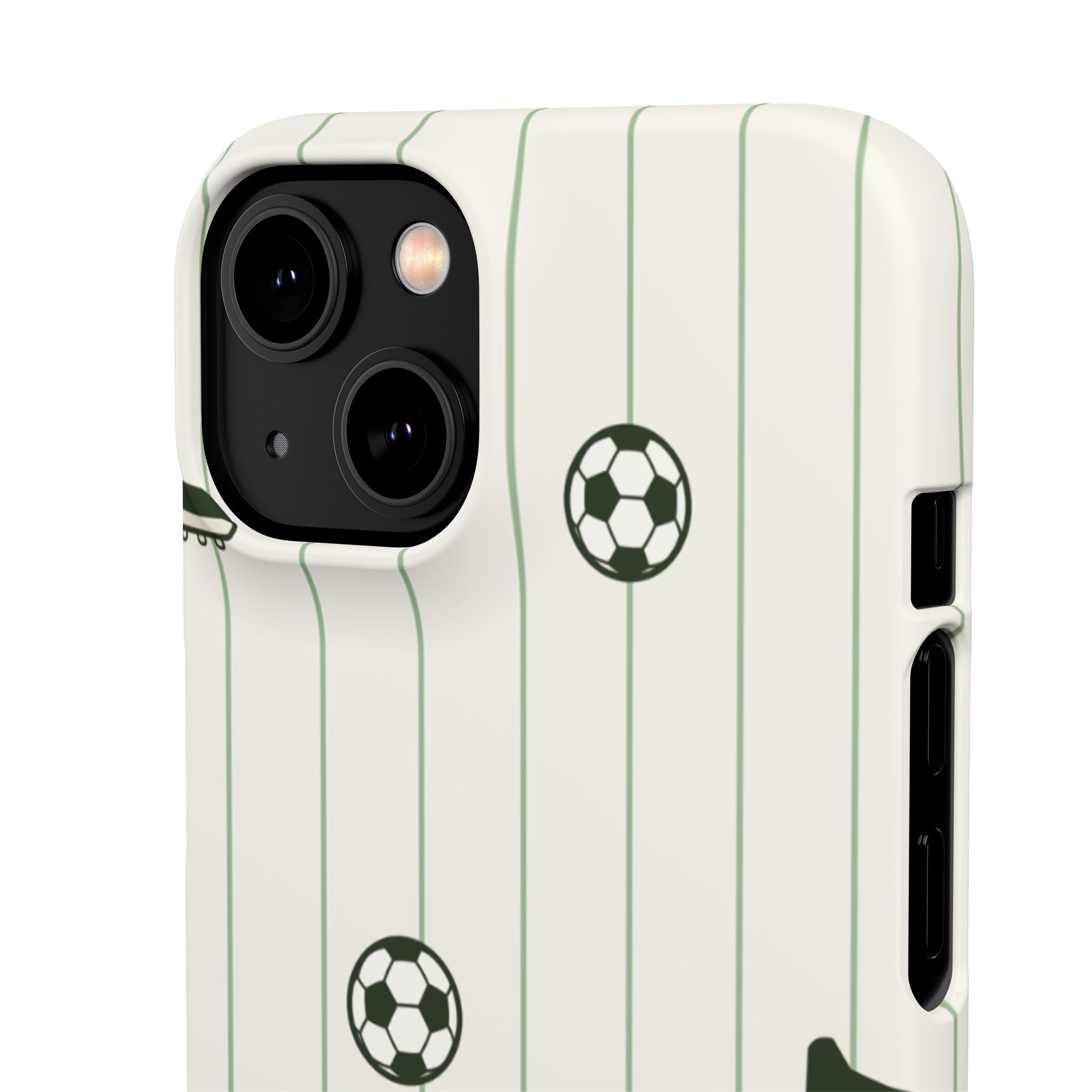 Soccer Pattern Snap Phone Case - Athletic Ball & Cleat Design