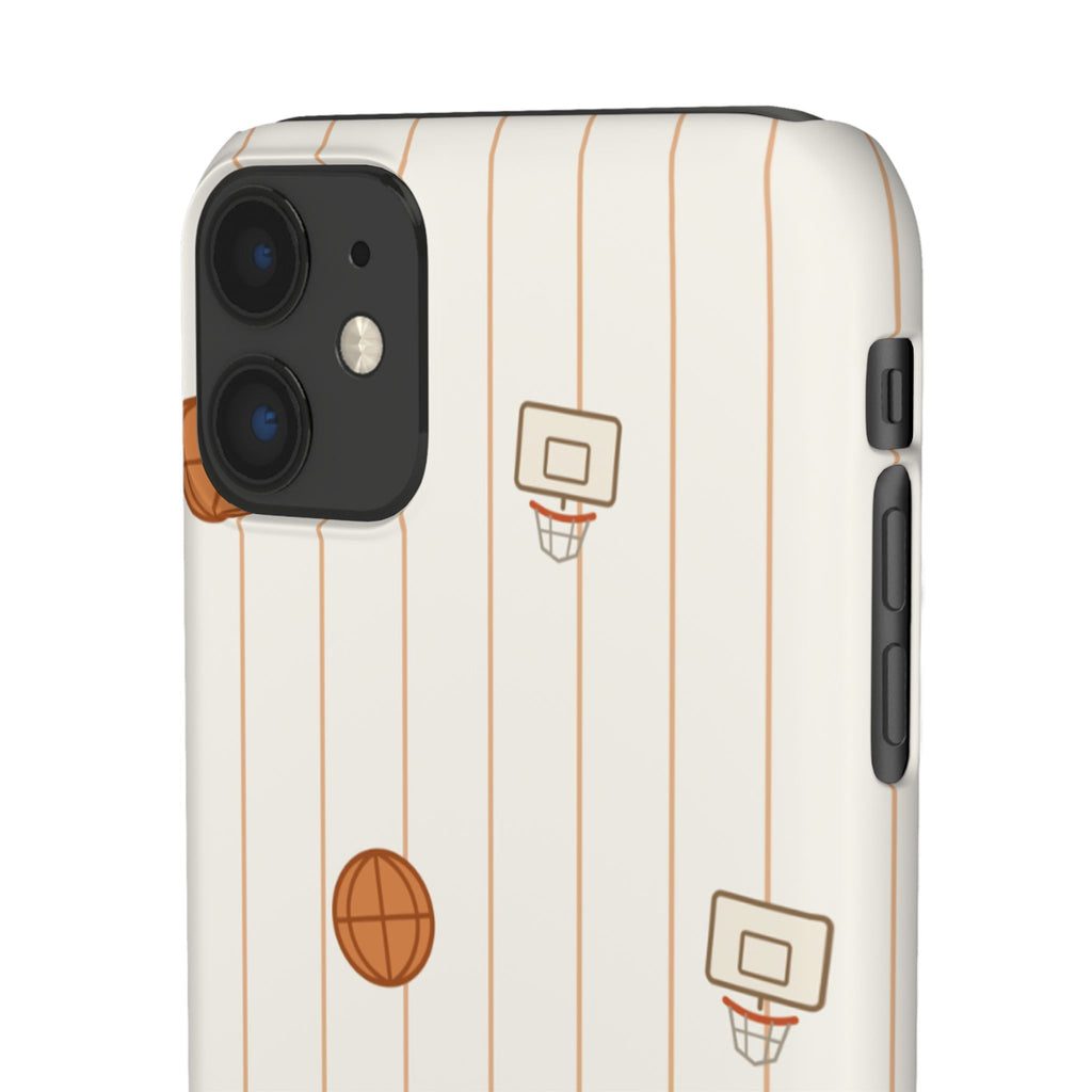 Basketball Pattern Phone Case — Cute Hoops Snap Case