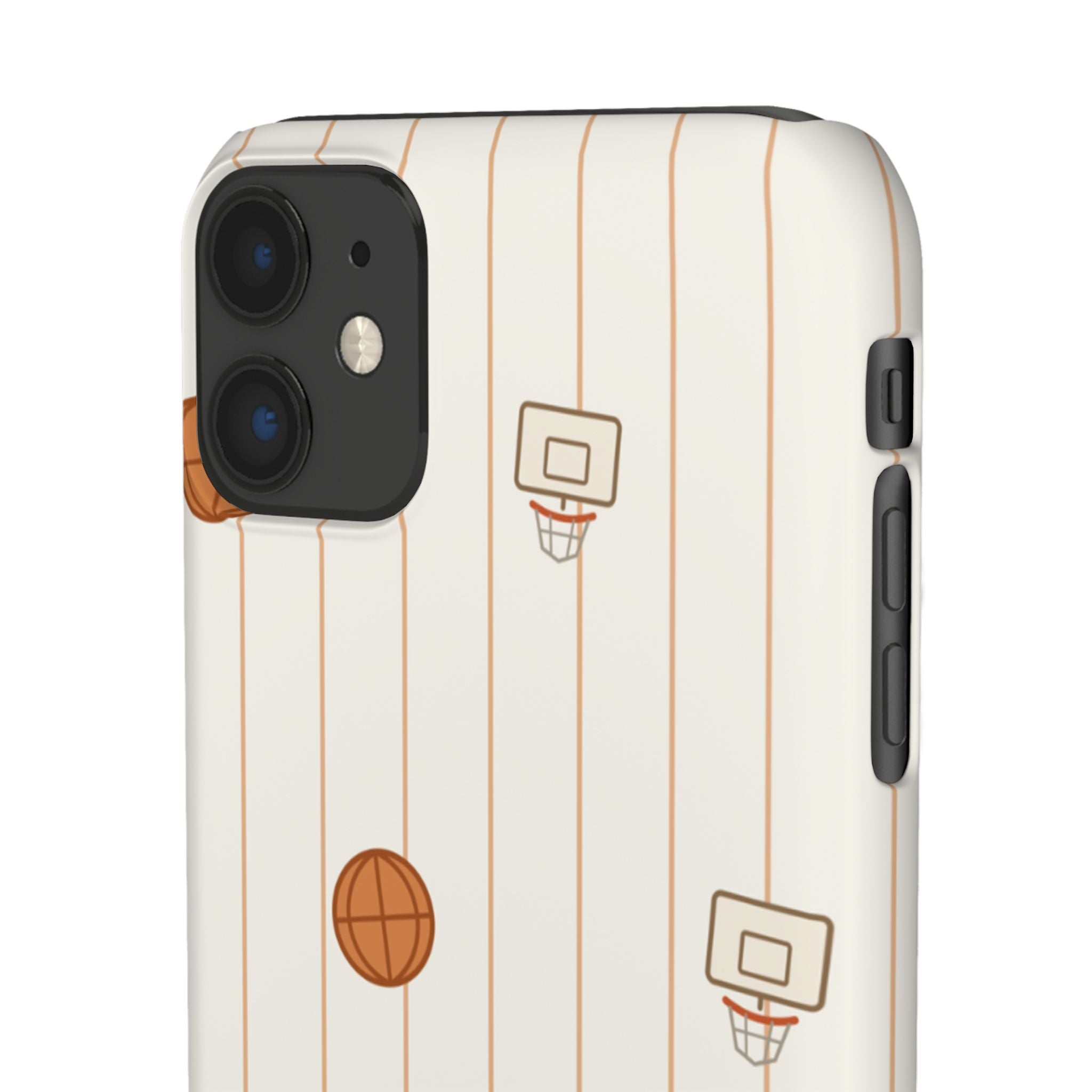 Basketball Pattern Phone Case — Cute Hoops Snap Case