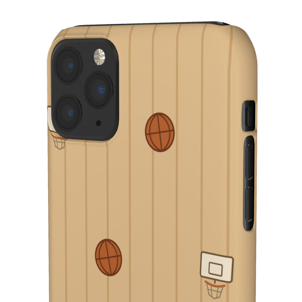 Basketball Court Phone Case — Slim Protective Snap Case with Hoops Pattern