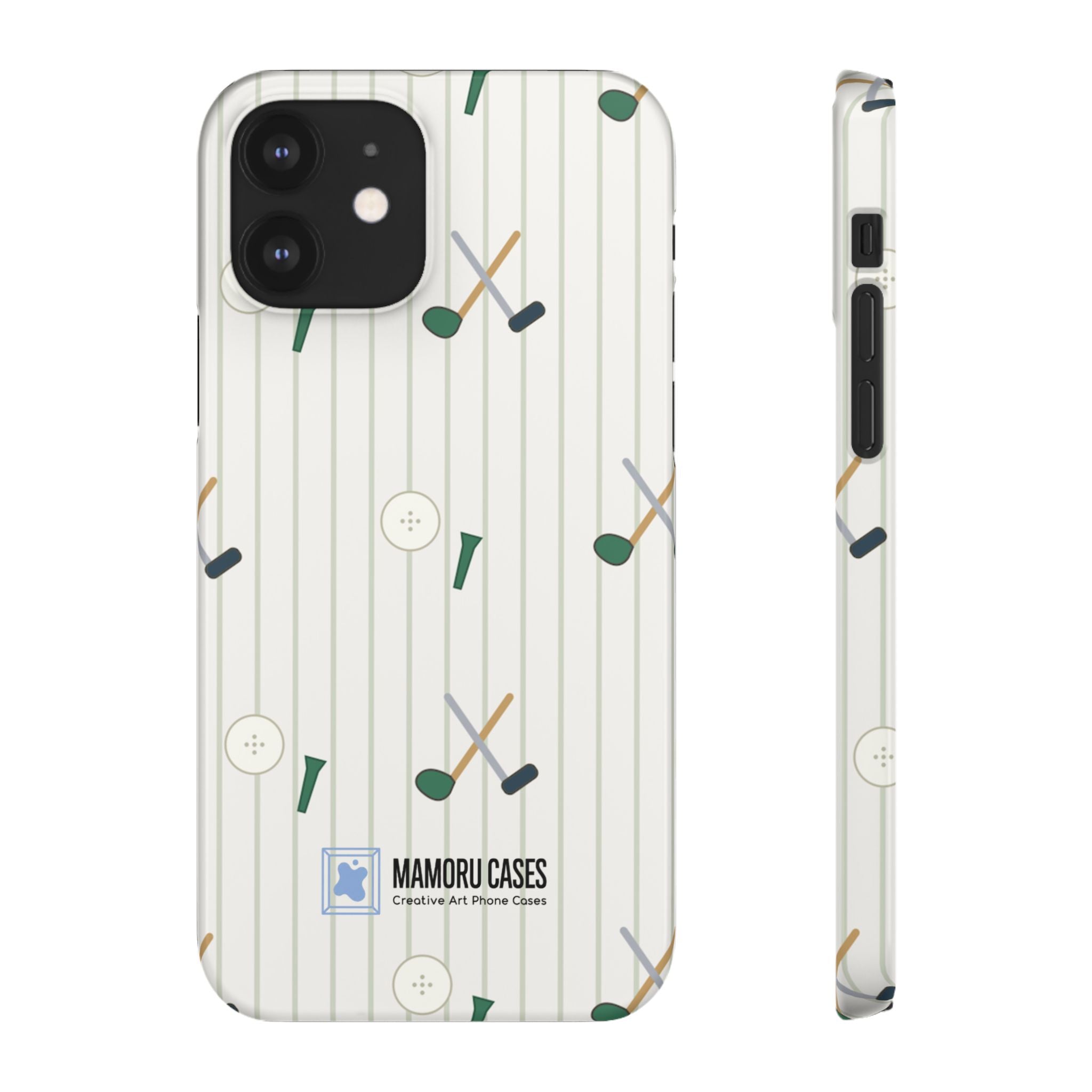 Mamoru Cases | Golf Pattern Snap Phone Case Tee & Mallet Design