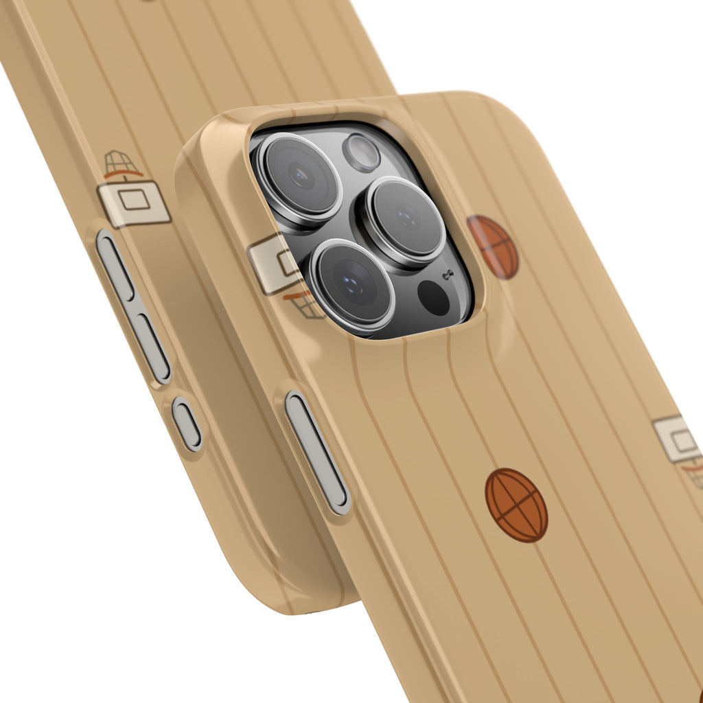 Basketball Court Phone Case — Slim Protective Snap Case with Hoops Pattern